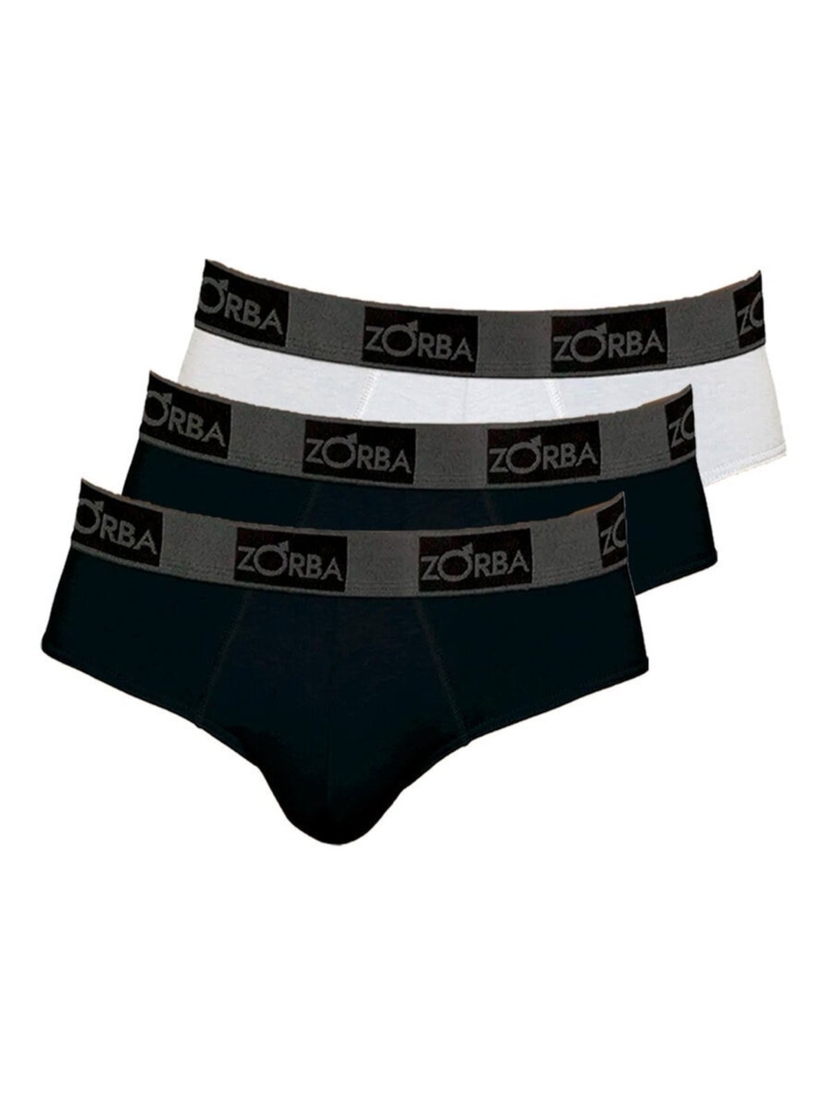 Kit com 3 Cuecas Slip Zorba 716 Branco