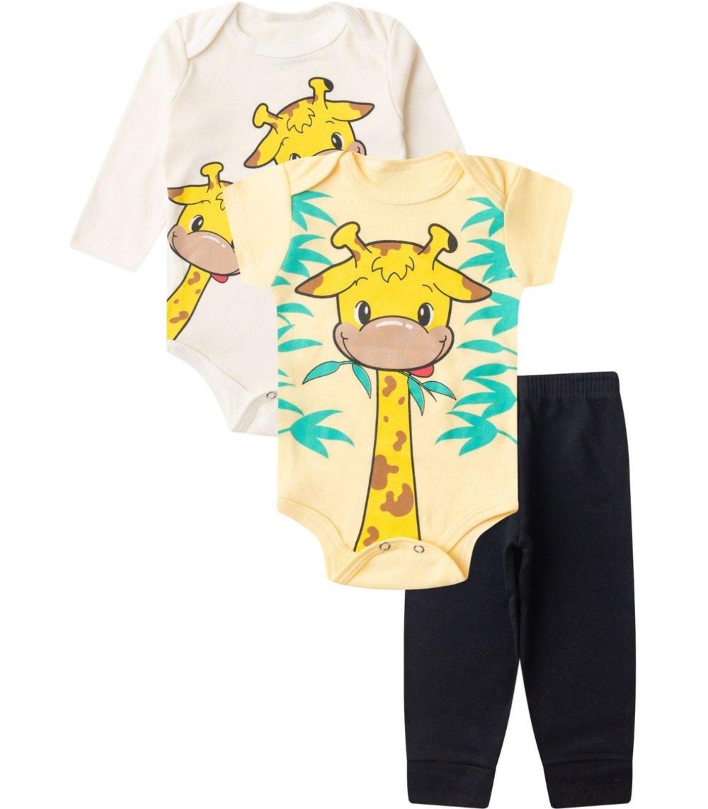 Infantil - Kit Body Longo 3 Peças Select Amarelo