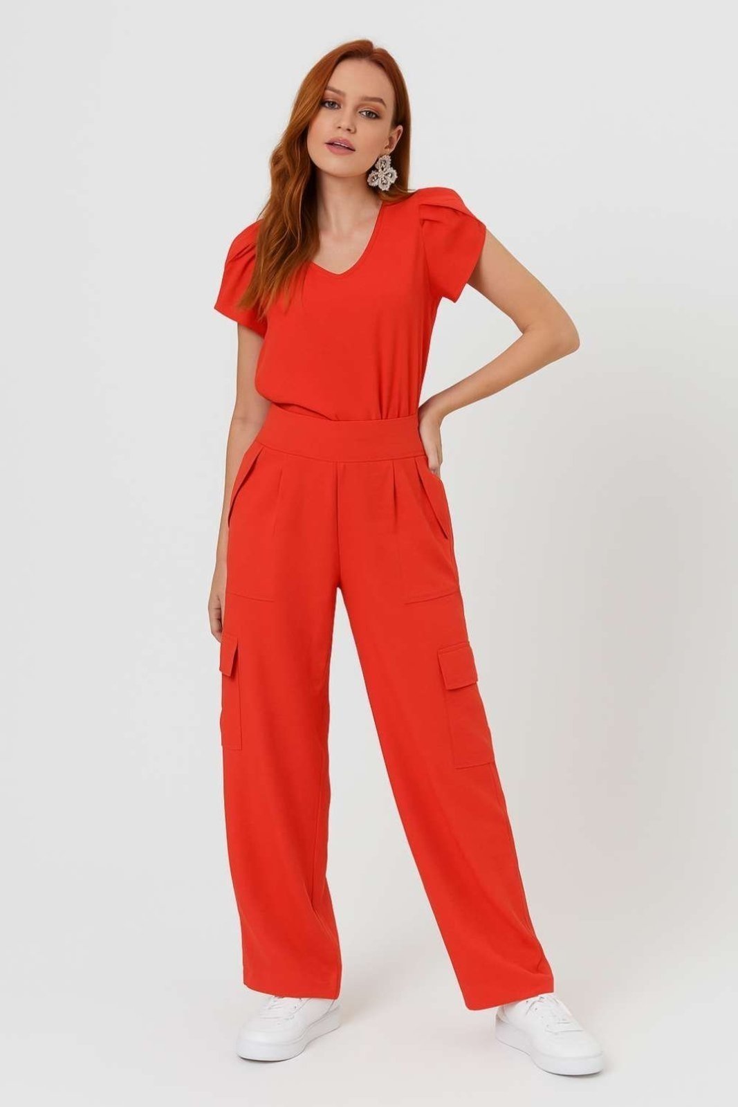 Calça Vanibele Cargo Laranja