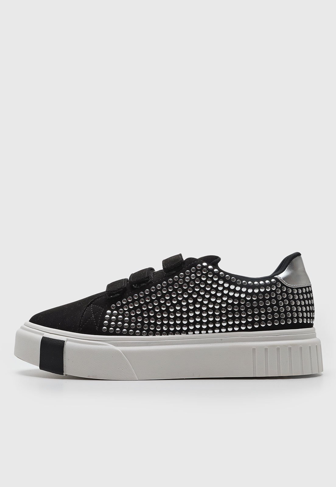 Tênis Feminino Via Uno Tachas Preto