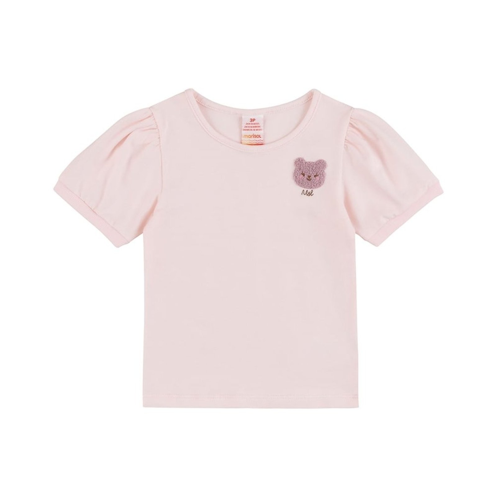 Infantil - Blusa Manga Curta Ursinho Menina Marisol