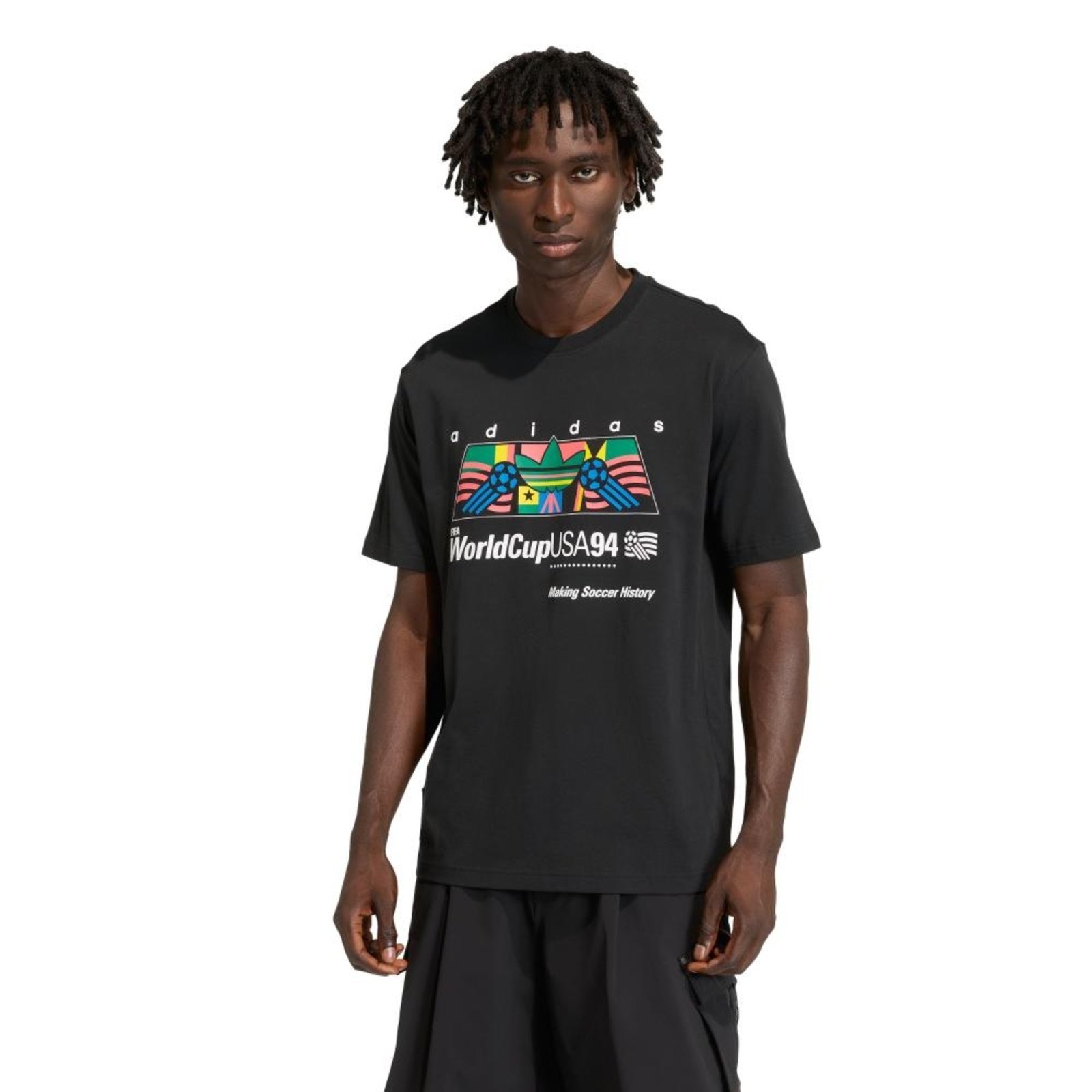 Camiseta Estampada Archive África 94 adidas Originals Preto