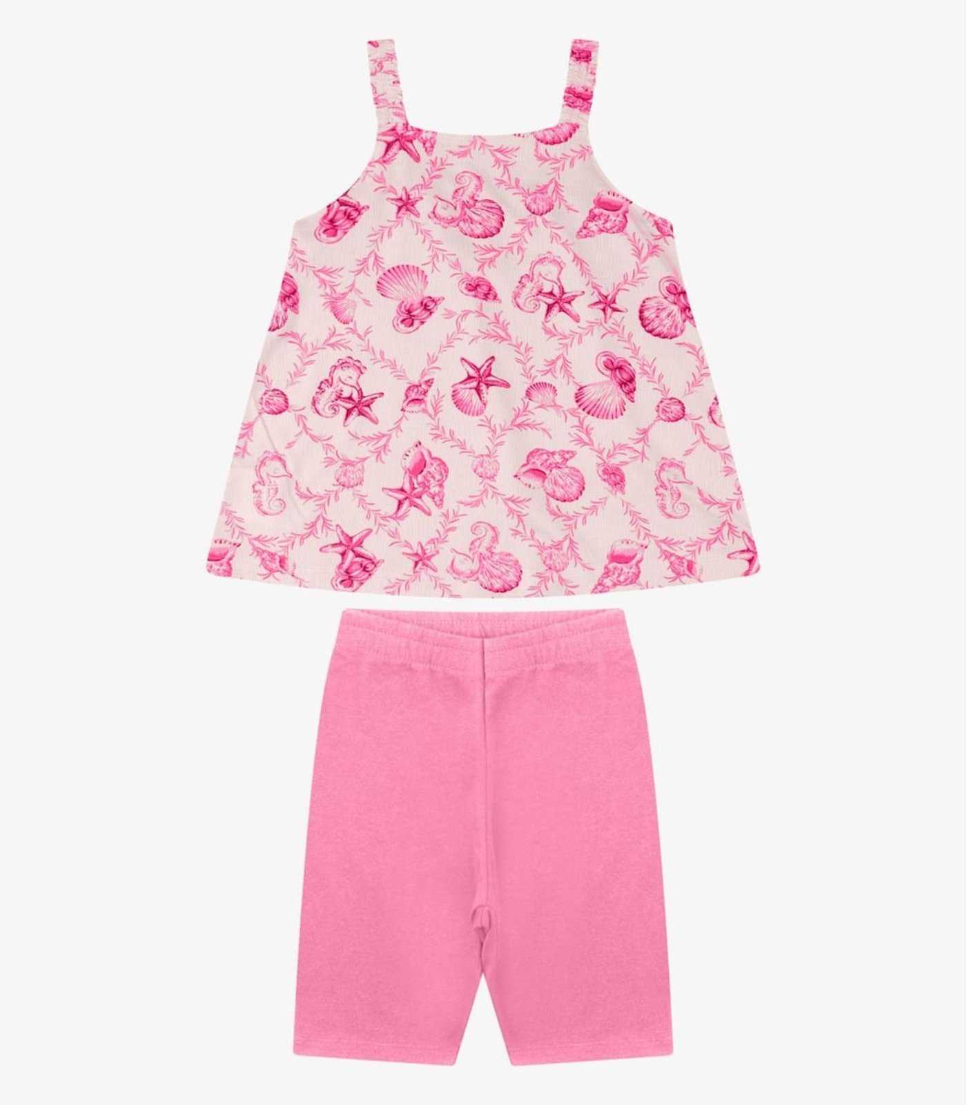 Infantil - Conjunto Regata Com Ciclista Rovi Rosa
