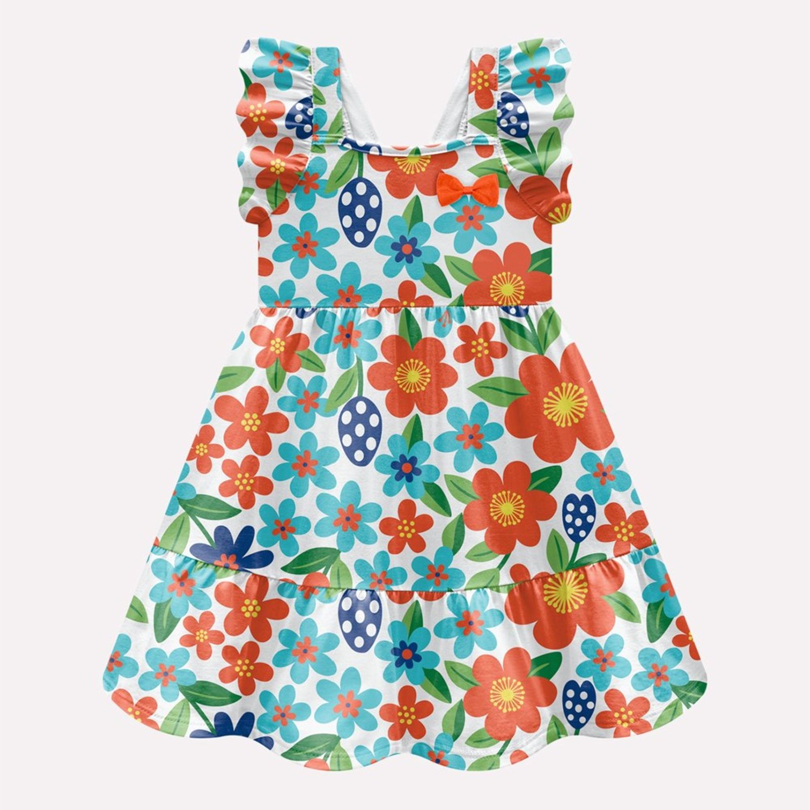 Infantil - Vestido Menina Flores Kyly
