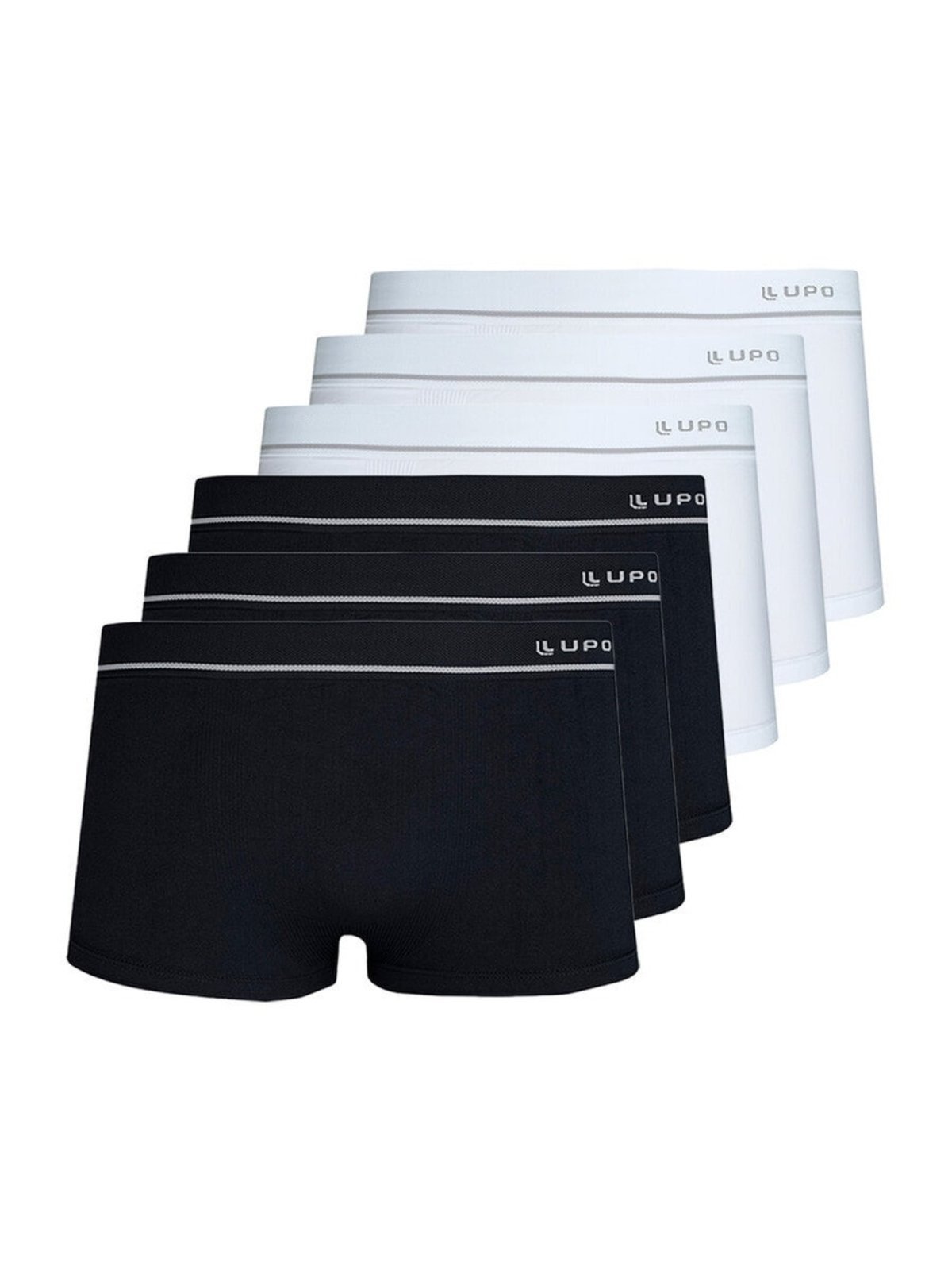 Kit com 6 Cuecas Sunga Lupo 676-002 Preto