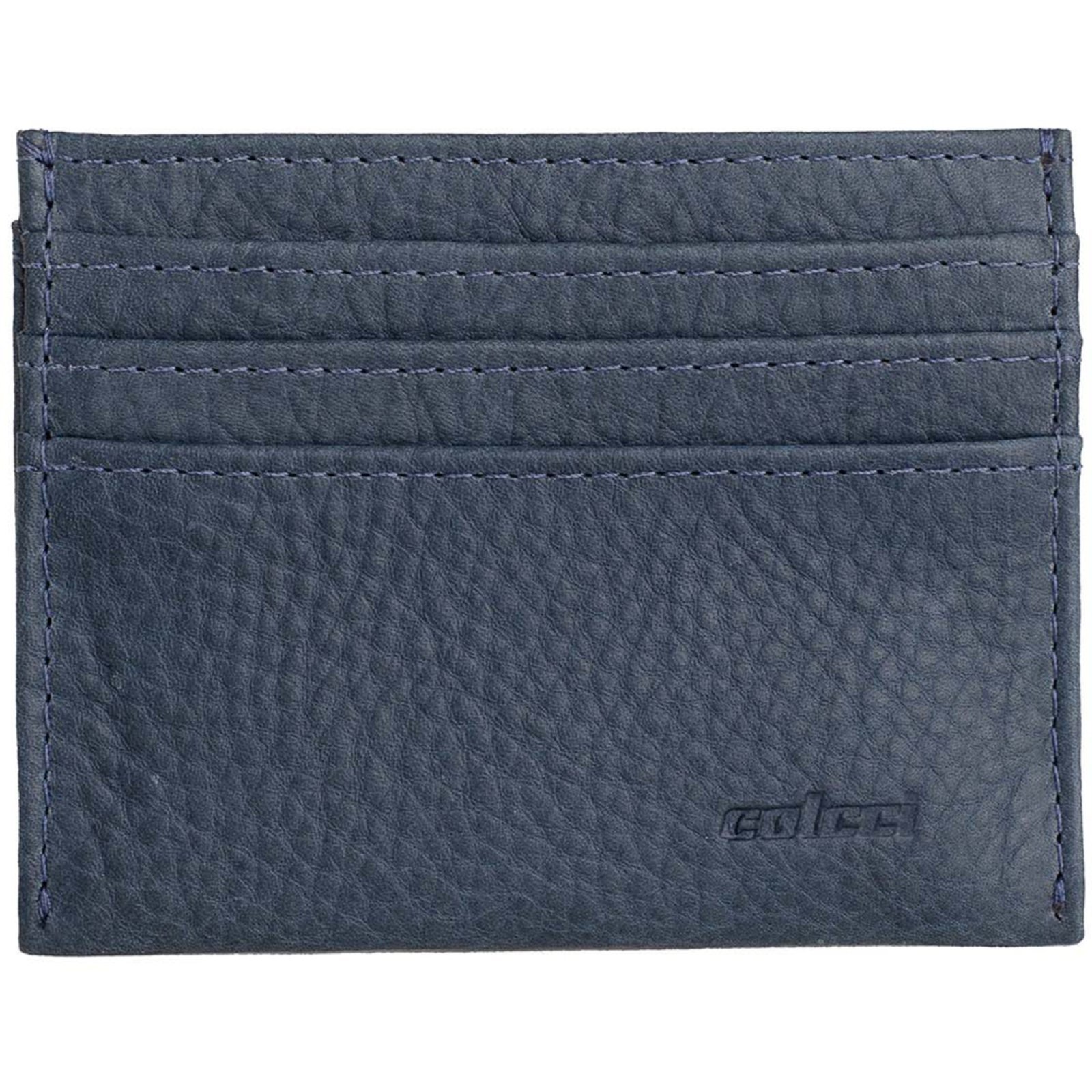 Porta Cartão Couro Colcci Classic Azul Masculino