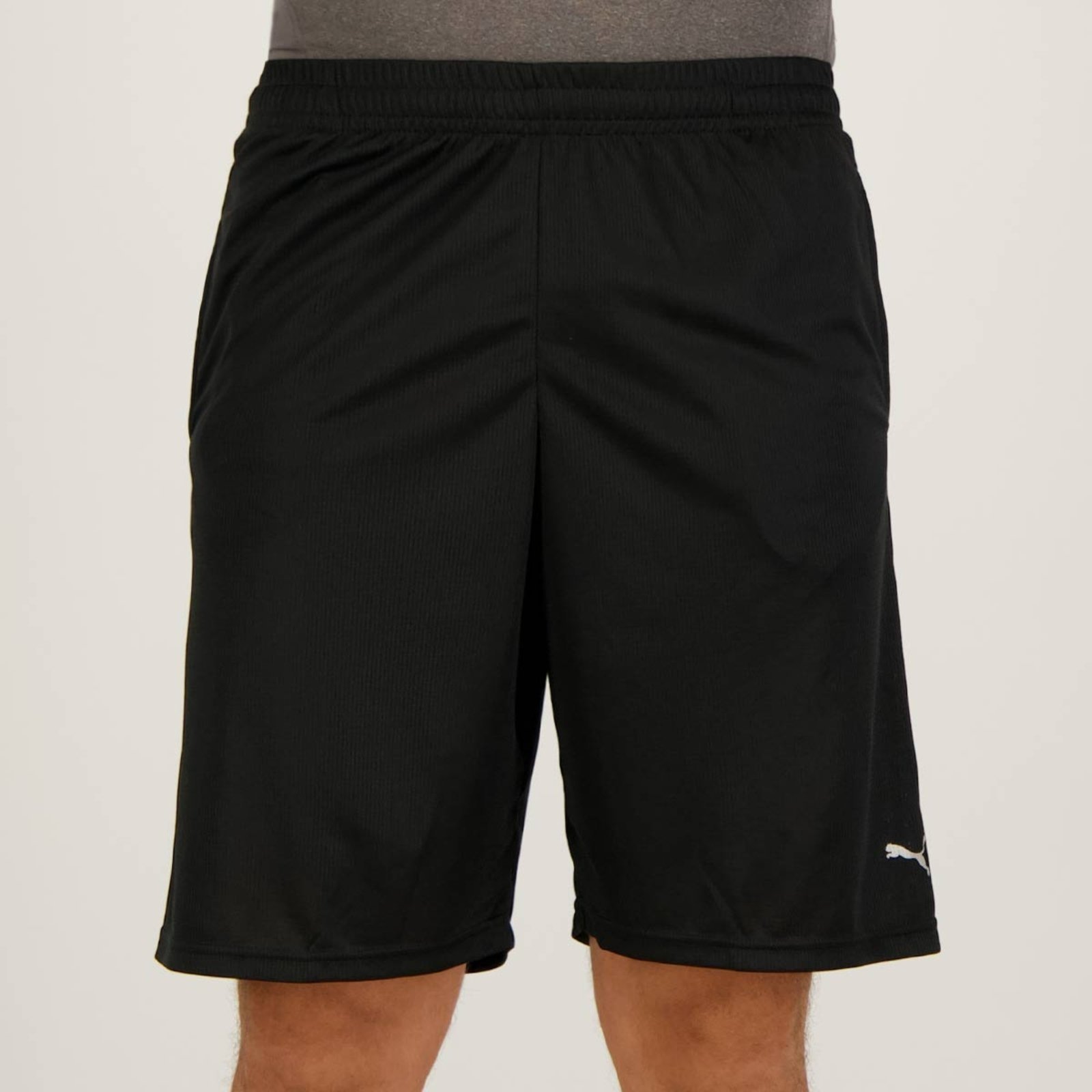 Bermuda Puma Performance Knit 10 Preta e Branca
