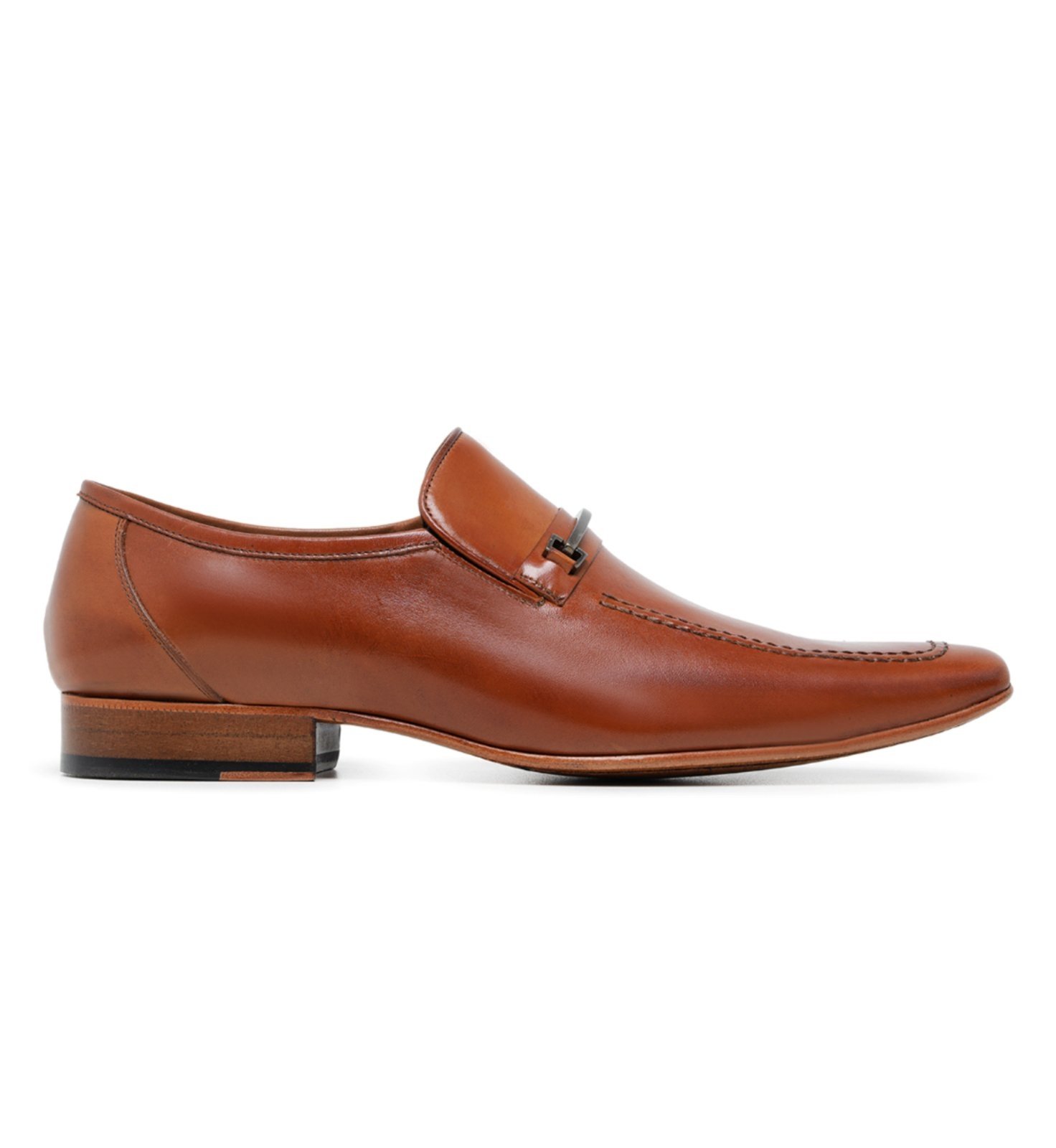 Sapato Social Fino Loafer Masculino em Couro Paulo Vieira Cor Caramelo