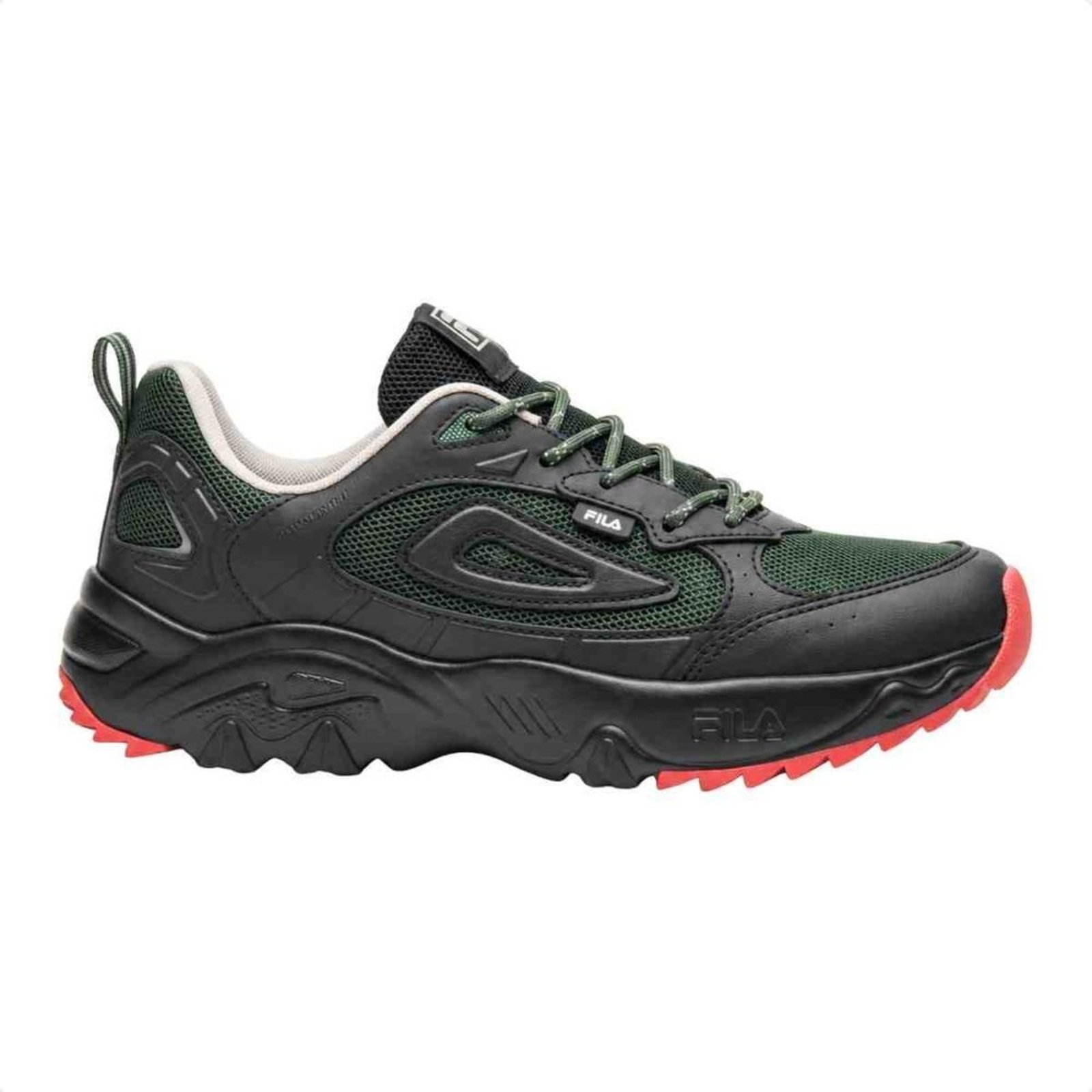 Tenis Casual Masculino Fila Oakmont 2 Preto E Verde