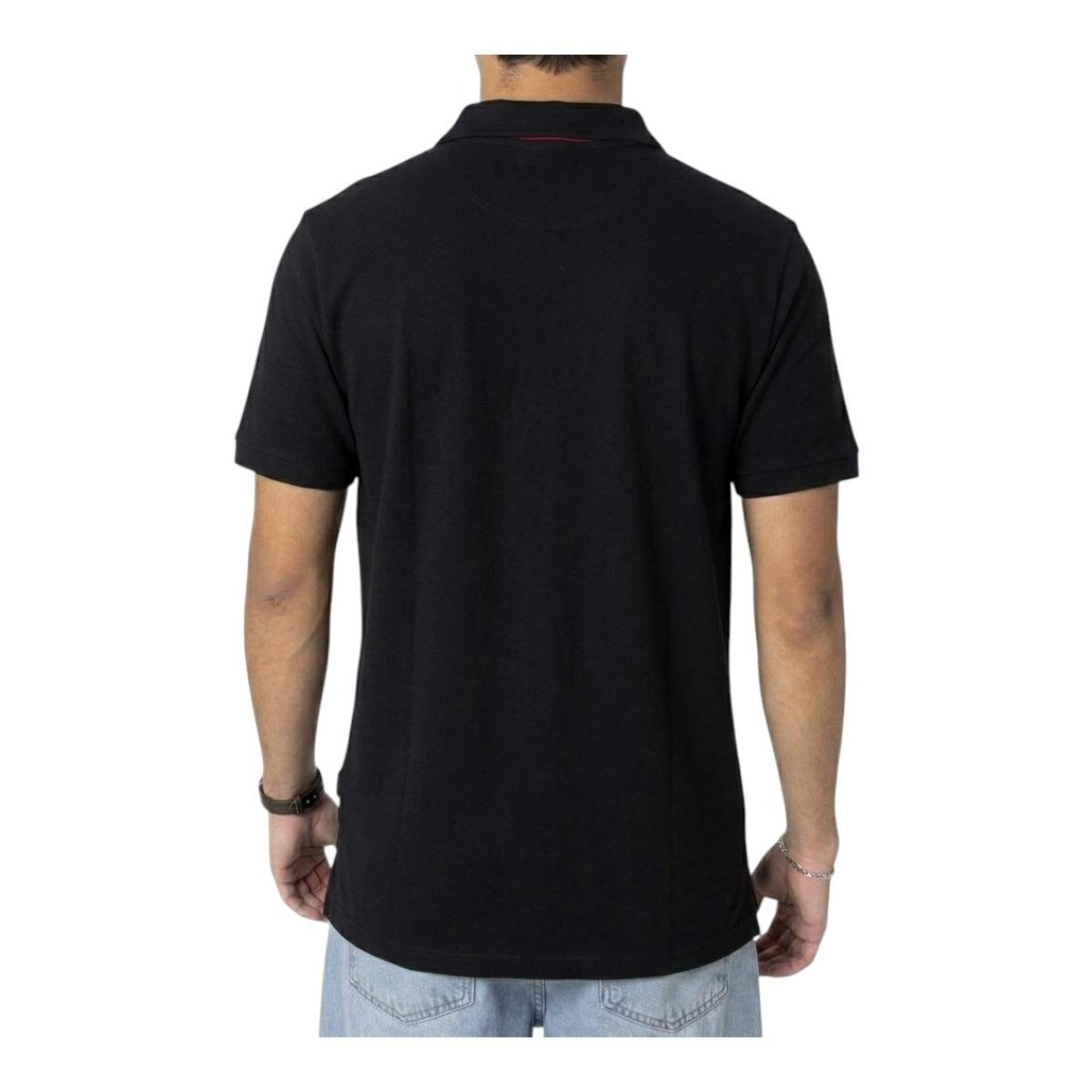 Camisa Polo M/C Loia Embroidery- Quiksilver - Preto
