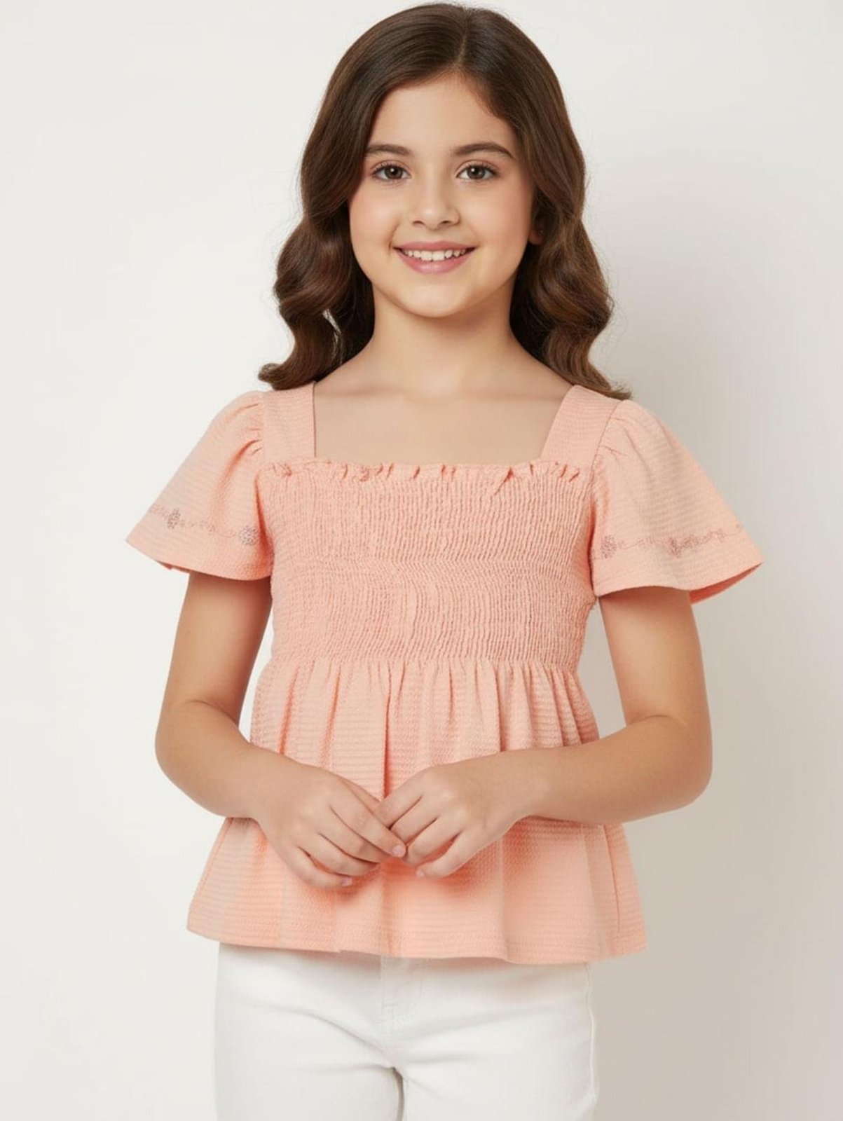 Infantil - Blusa Ciganinha Lastex Juvenil Para Menina - SALMAO