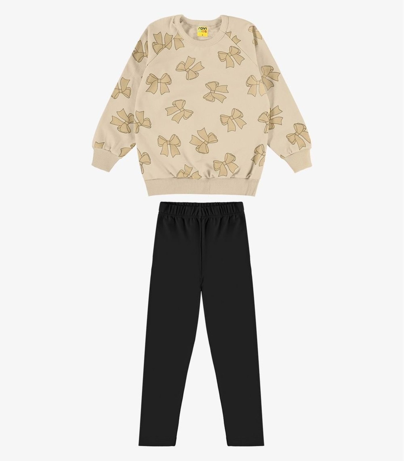 Infantil - Conjunto Blusão com Legging Molecotton Rovi Bege