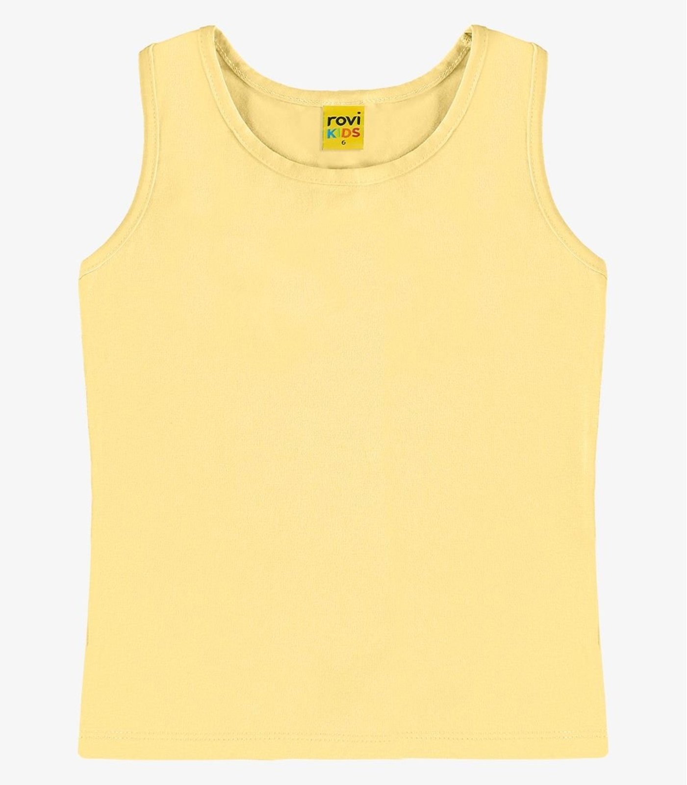Infantil - Regata Básica Feminina Rovi Amarelo