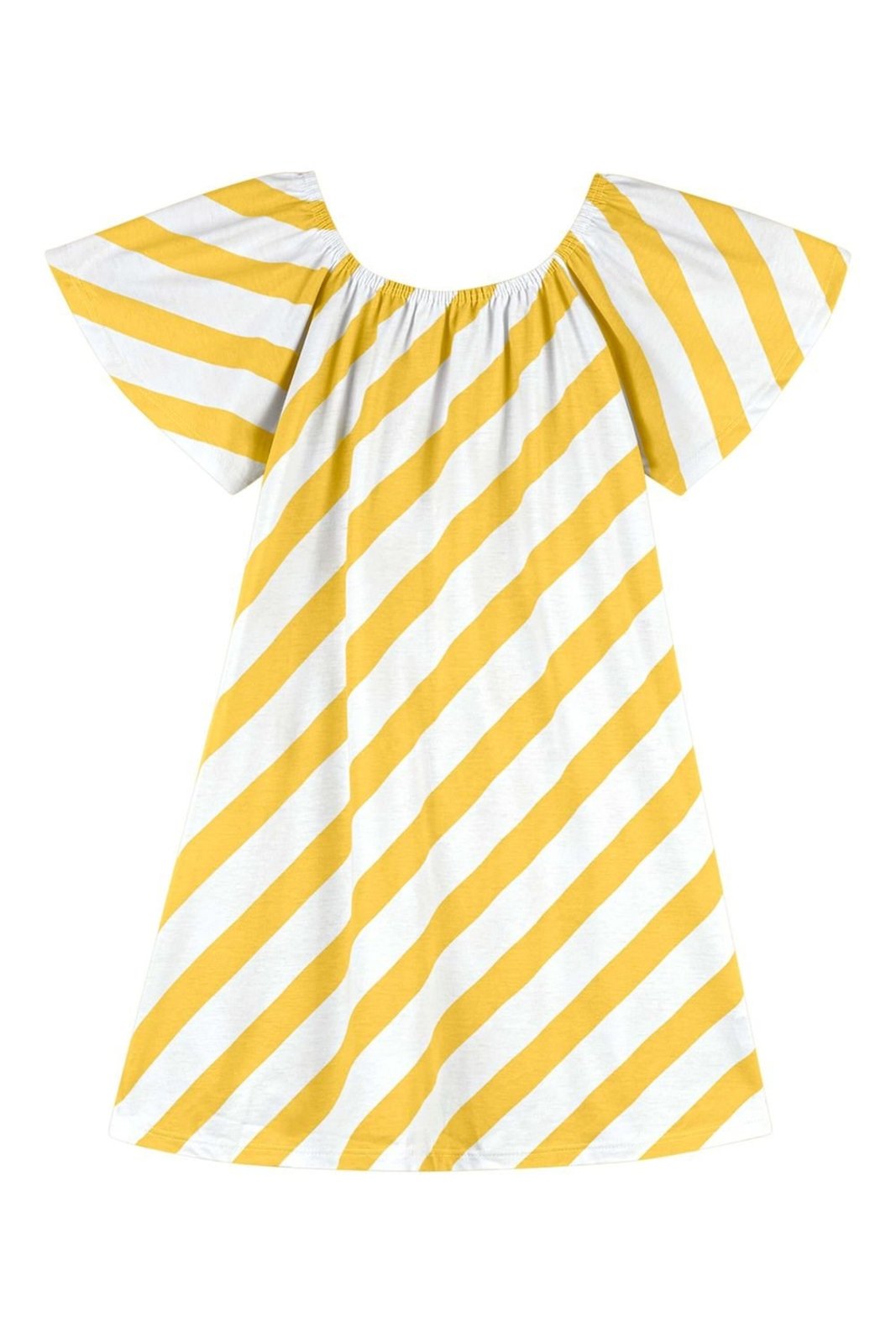 Infantil - Vestido Menina Amplo Estampado Elian Amarelo