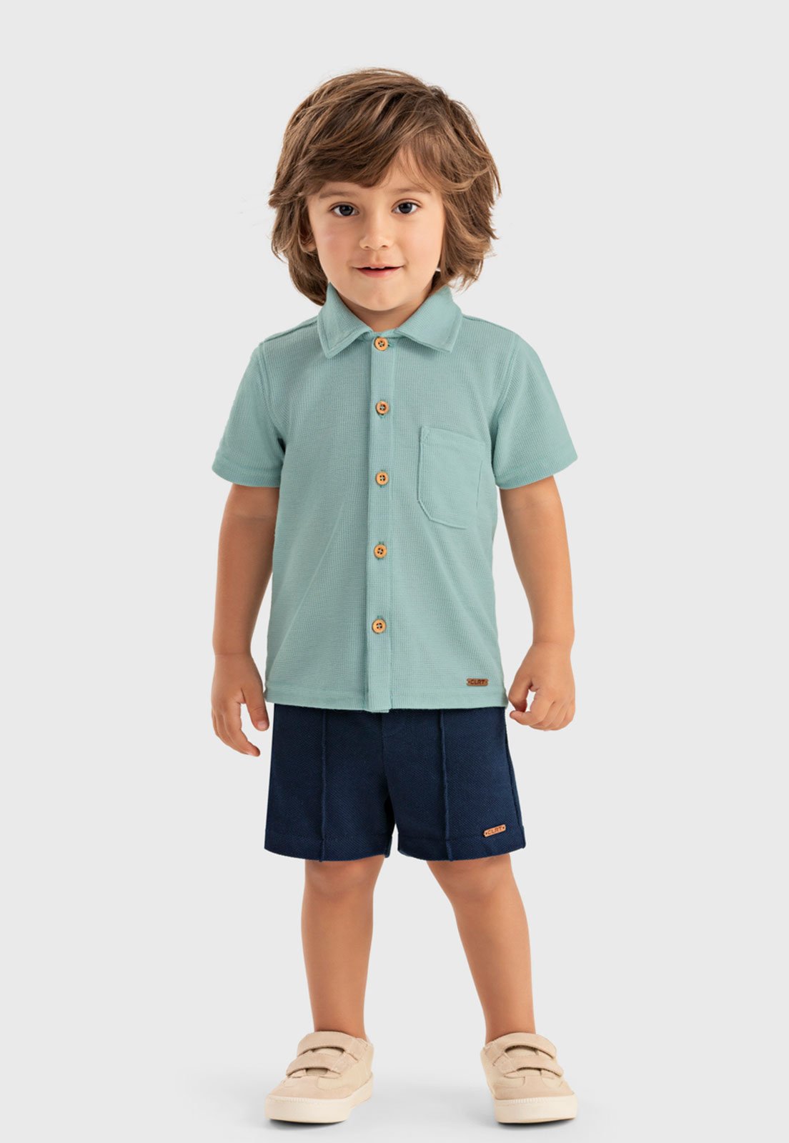 Vista 2 Infantil - Bermuda Colorittá Logo Azul-Marinho azul marinho Colorittá azul marinho