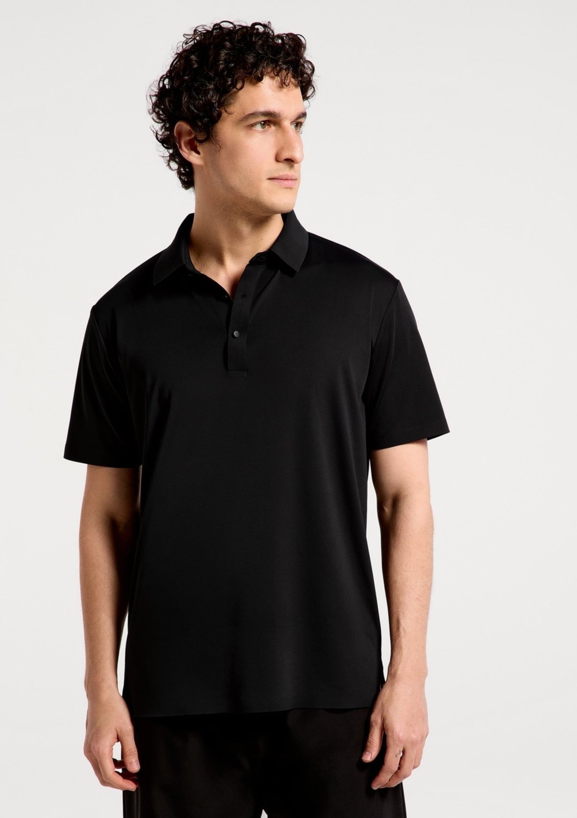 Camisa Polo Masculina Em Malha Tech - Preto G