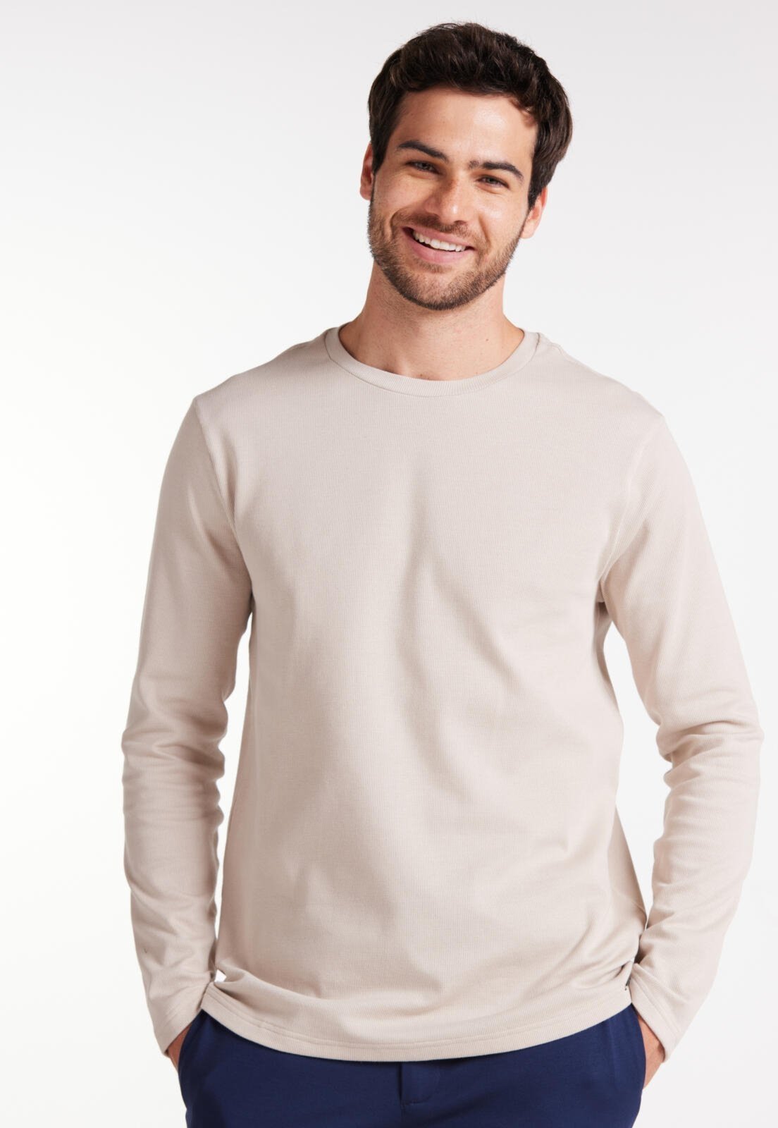 Blusa Slim Malha Tricot Traymon Gelo