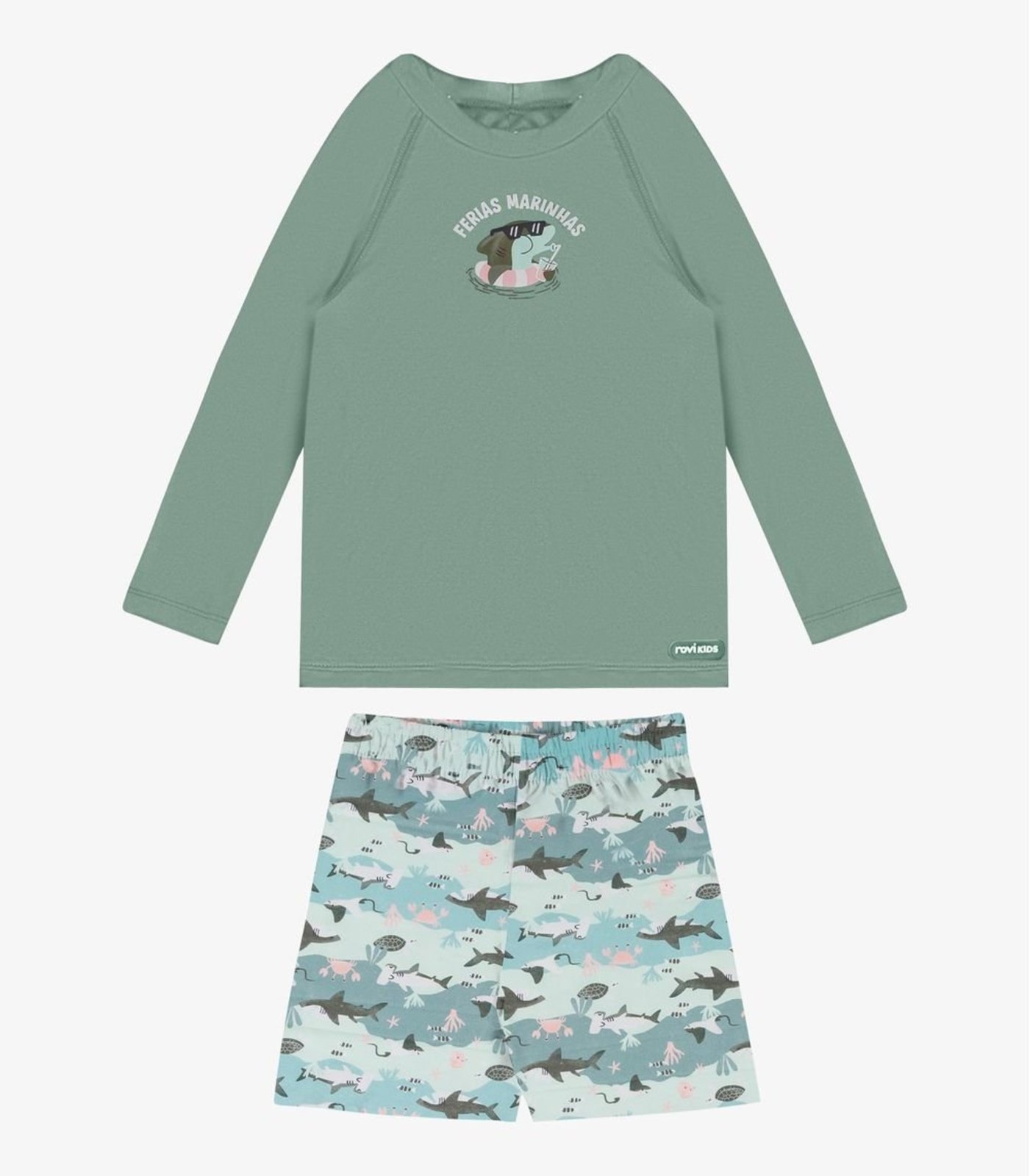 Conjunto Verão Menino Manga Comprida Rovi Verde
