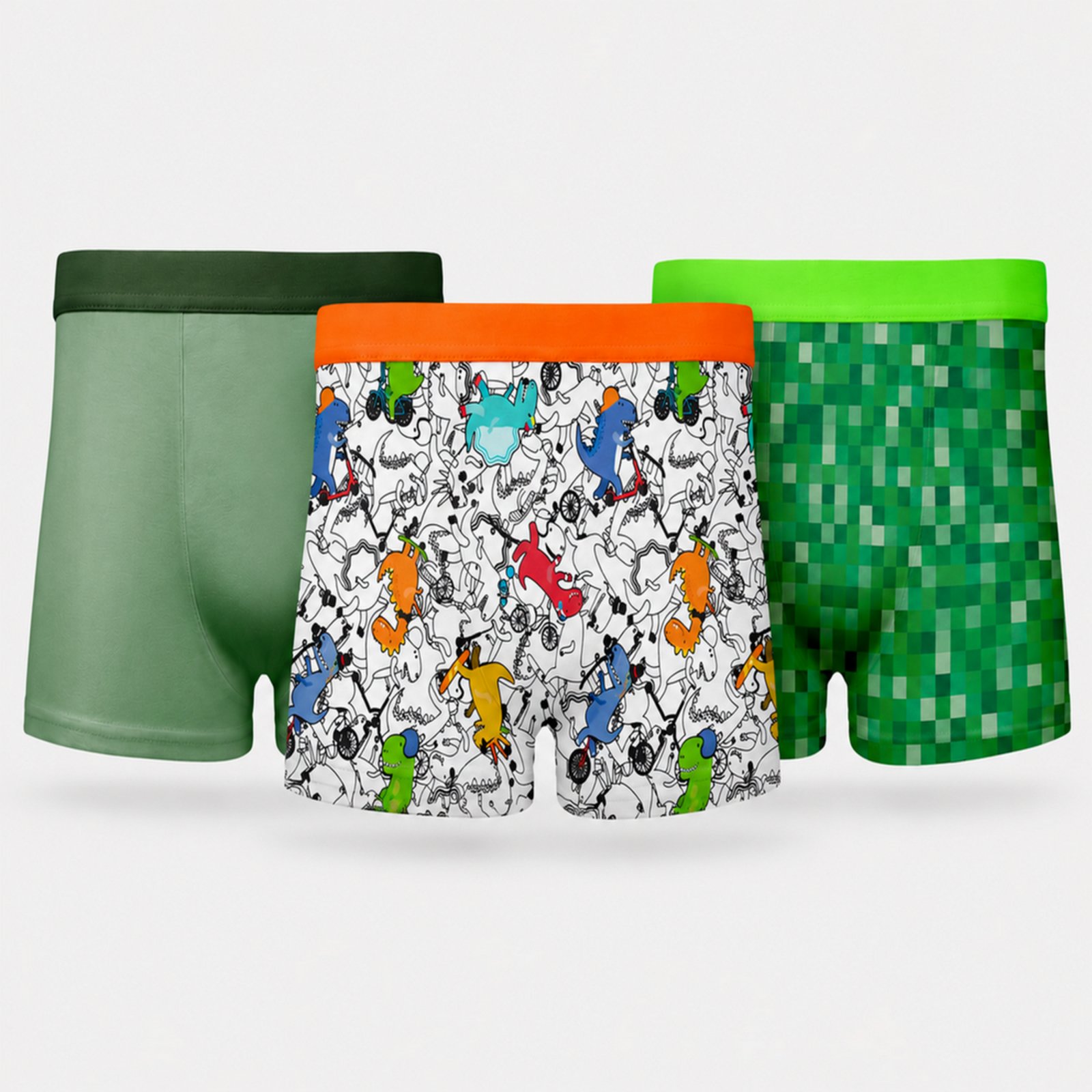 Kit 3 Cuecas Boxer Algodão Confortável Menino