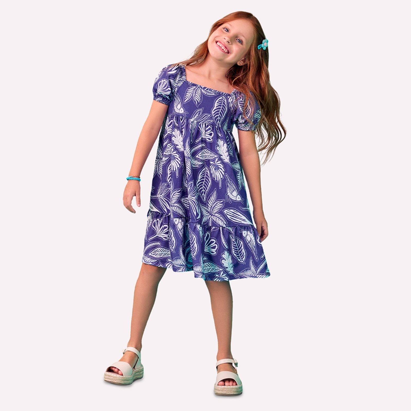 Infantil – Vestido Menina Estampa Nanai