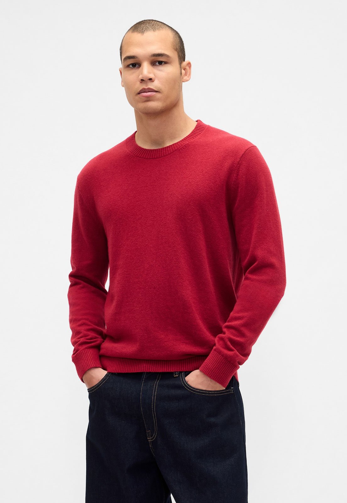 Suéter Masculino GAP Gola Careca Vermelho