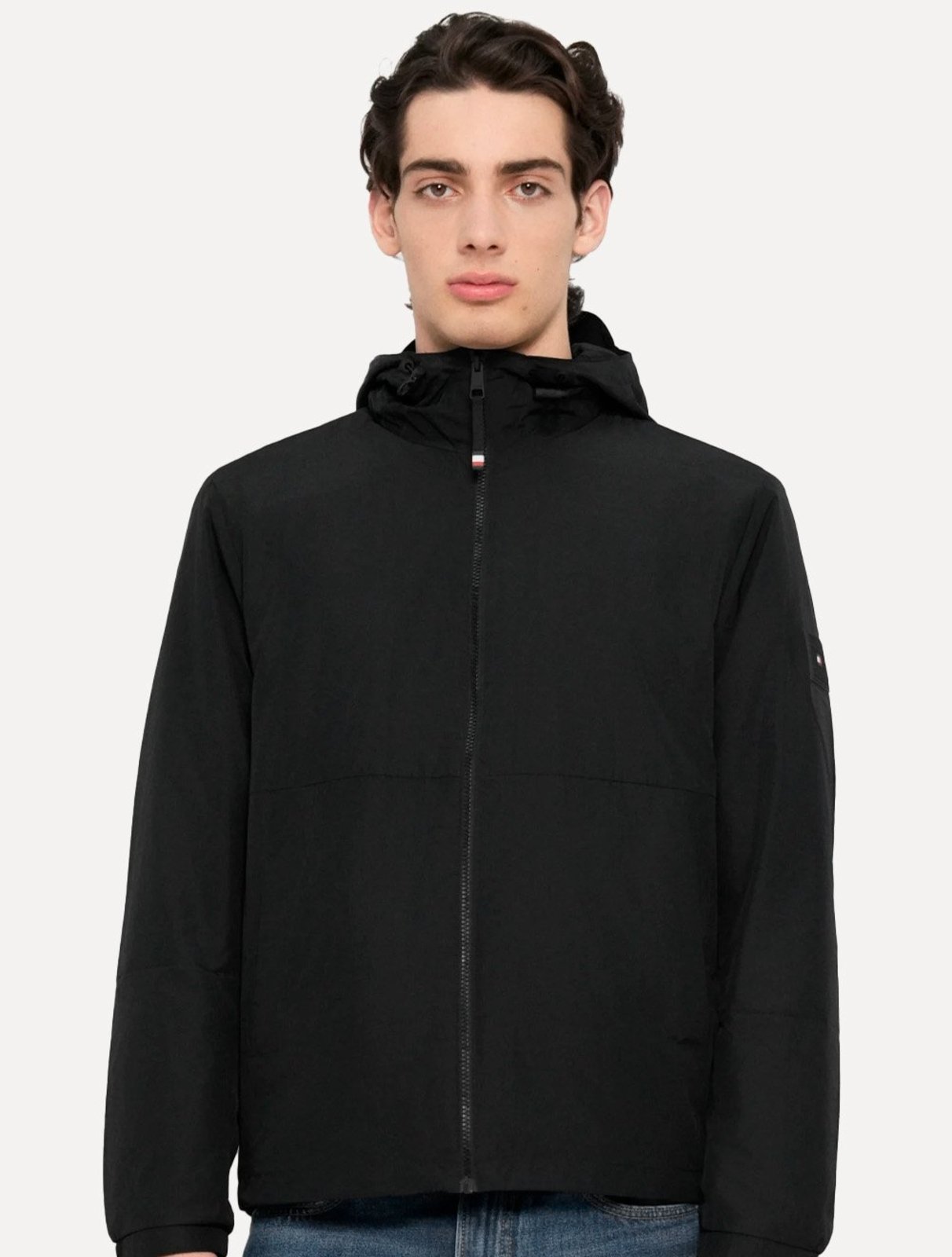 Jaqueta Tommy Hilfiger Branded Rubber Blouson Preta