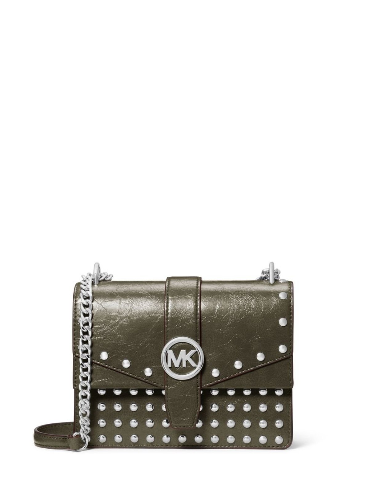 Vista 2 Bolsa Transversal Greenwich Com Tachas 35F5sgrc1y333 Michael Kors verde Michael Kors verde