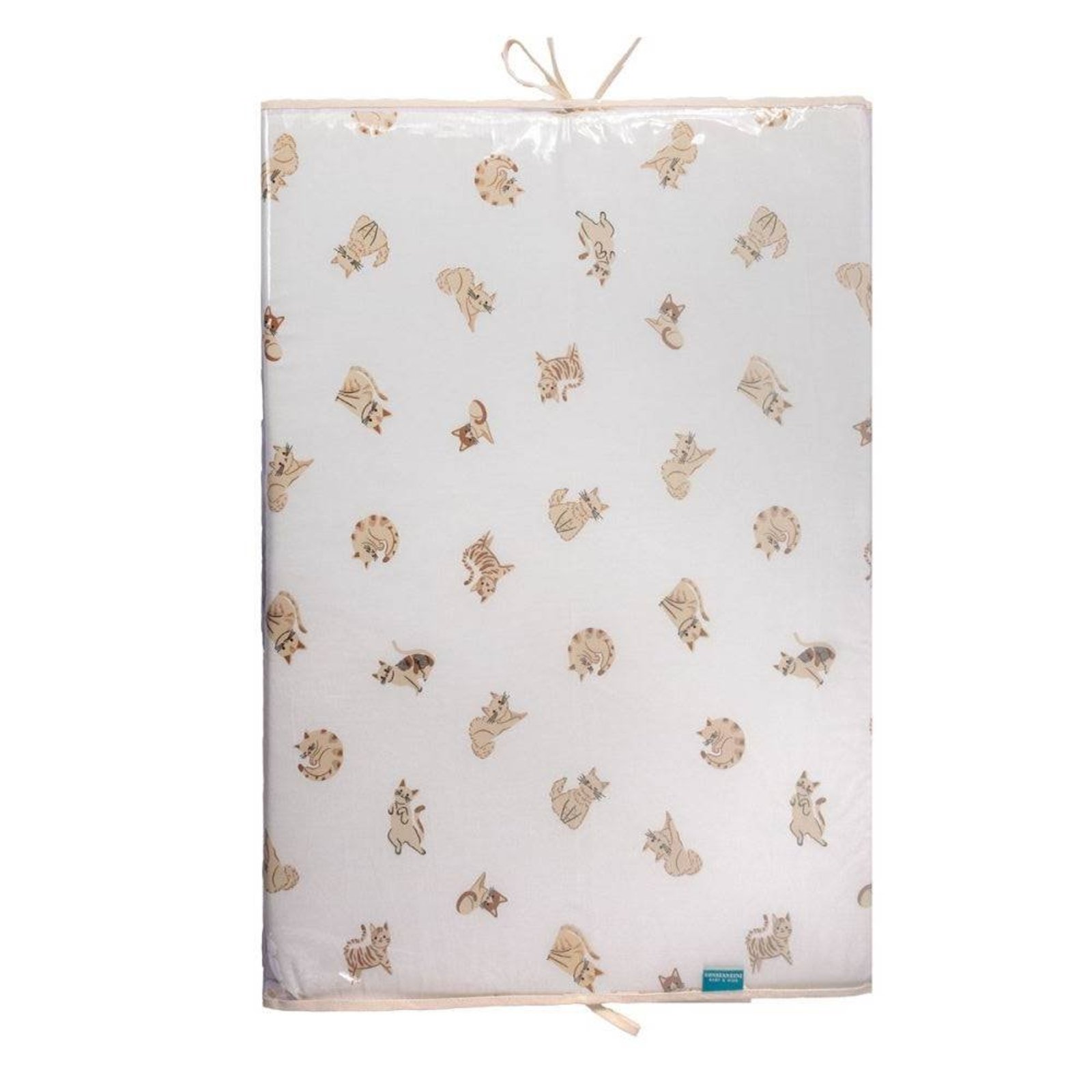 Infantil - Trocador de Quarto Casa Modelo Enxovais Baby Percal 200 Fios 100% Algodão - Minha Gatinha