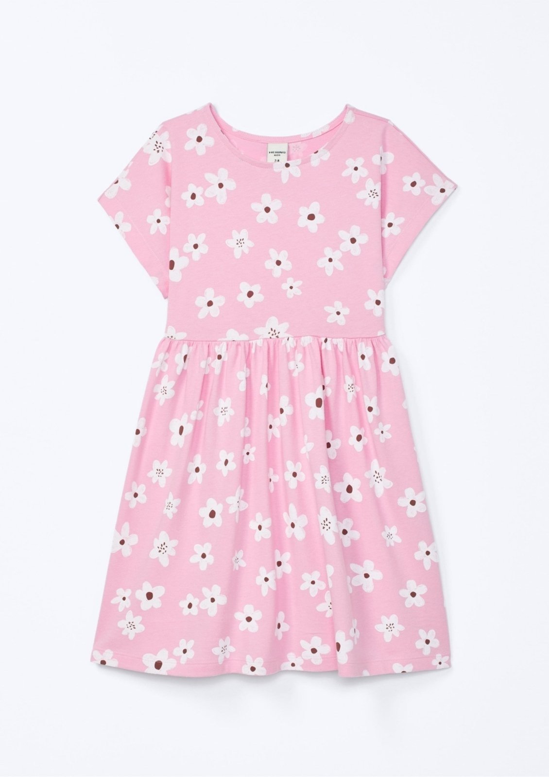 Vista 2 Infantil - Vestido Curto Estampado Em Algodão Hering Hering Kids rosê Hering Kids rosê