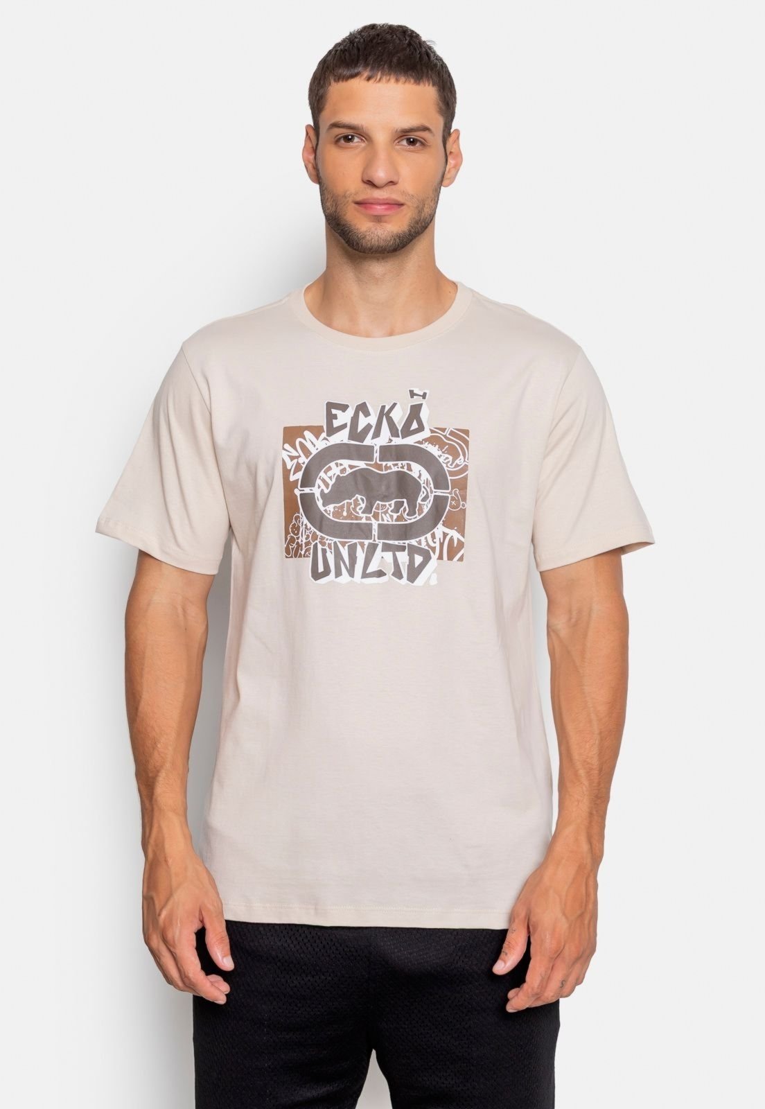Camiseta Ecko Estampada TXG Areia