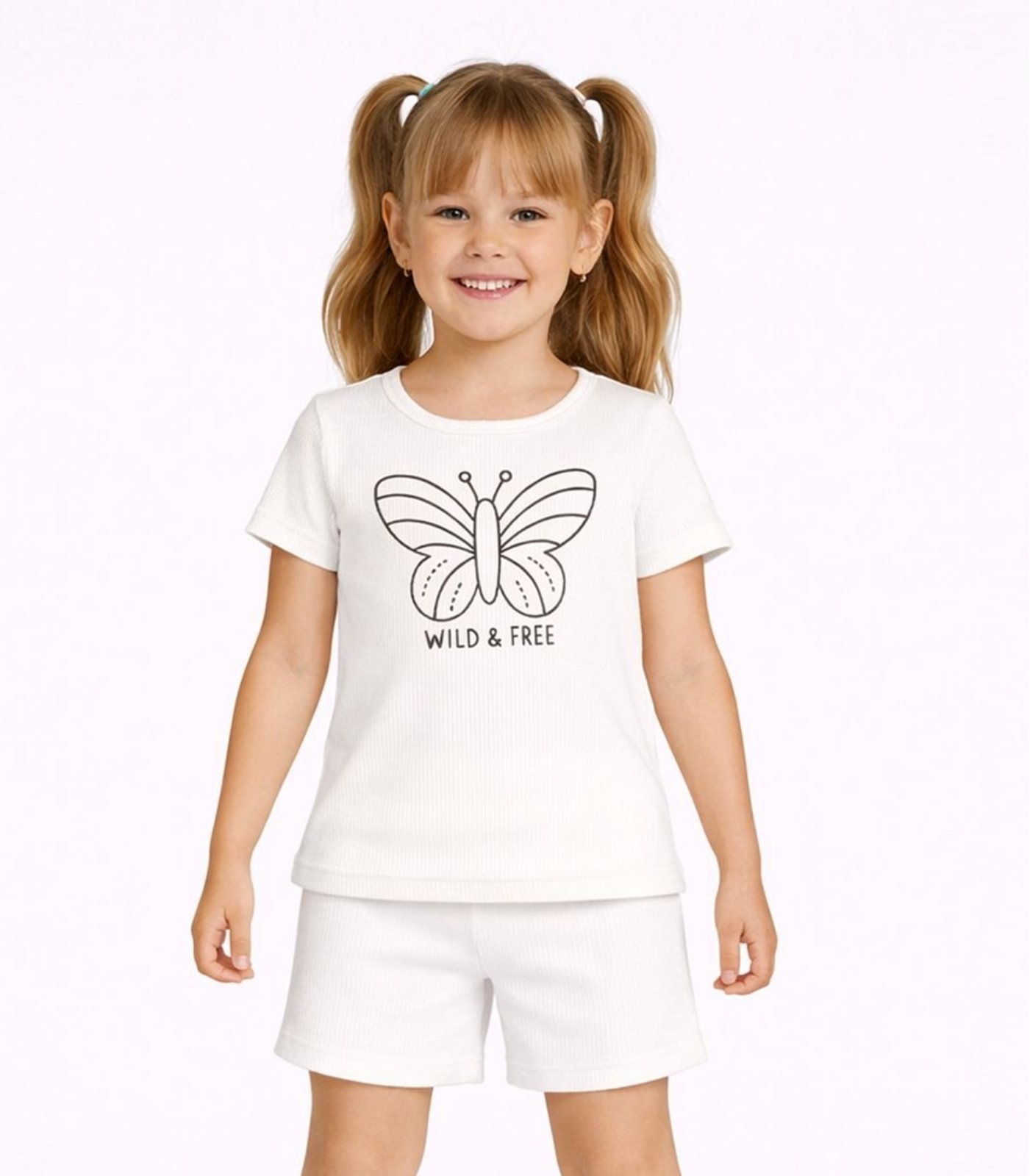 Infantil - Conjunto Menina Regata E Short Select Bege