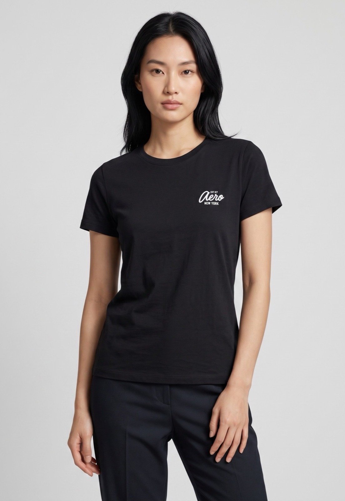 Camiseta Feminina Aeropostale Logo Preta