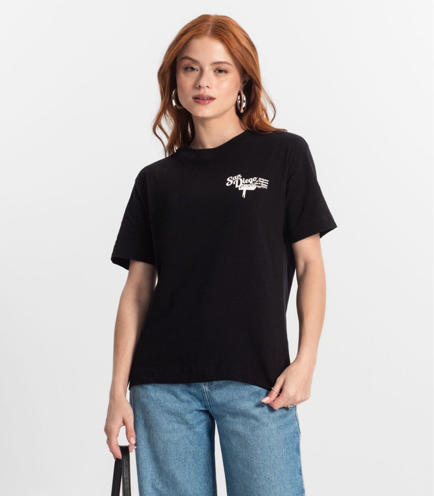 Infantil - T-Shirt Juvenil Feminina Minty Preto