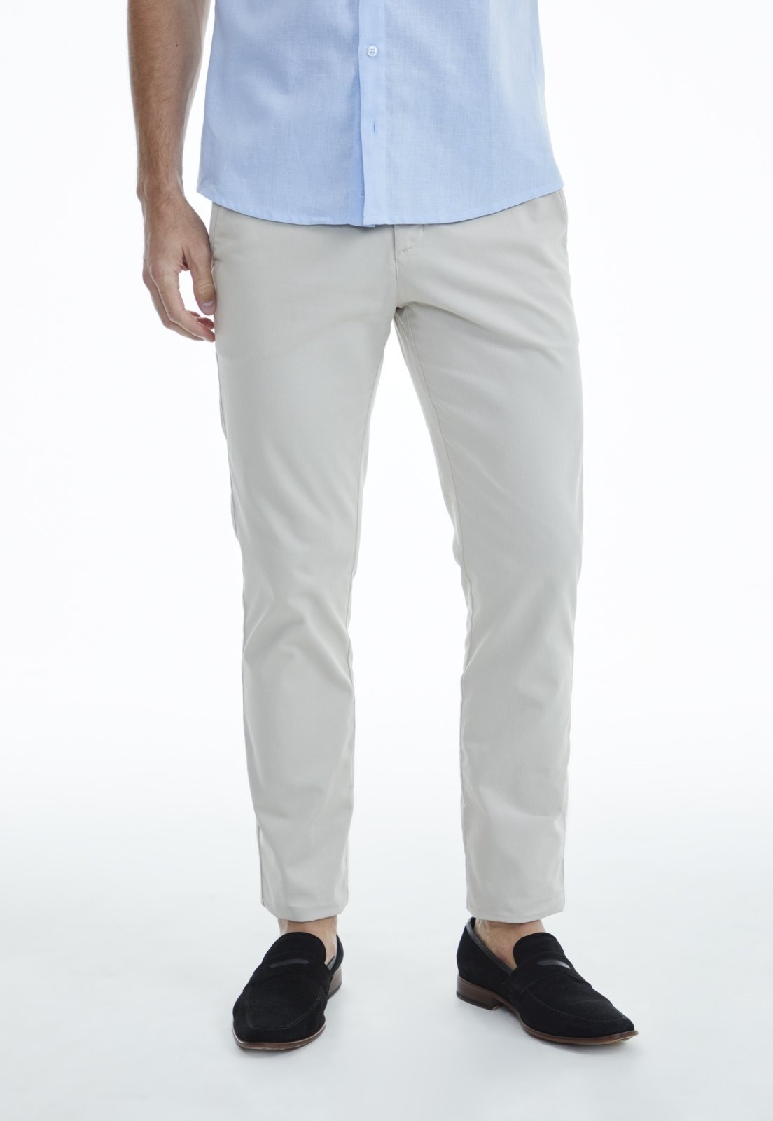 Calça Sarja Traymon Chino Regular Bege