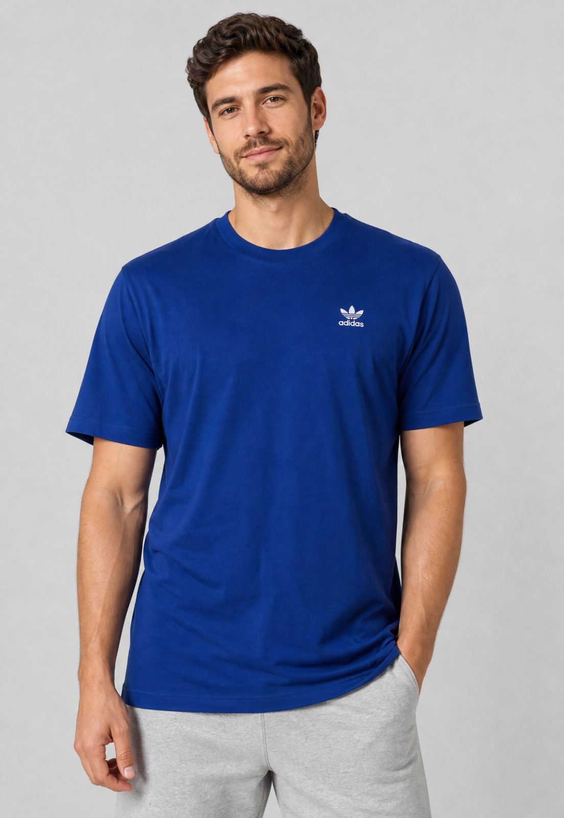 Camiseta Masculina adidas Originals Trefoil Azul