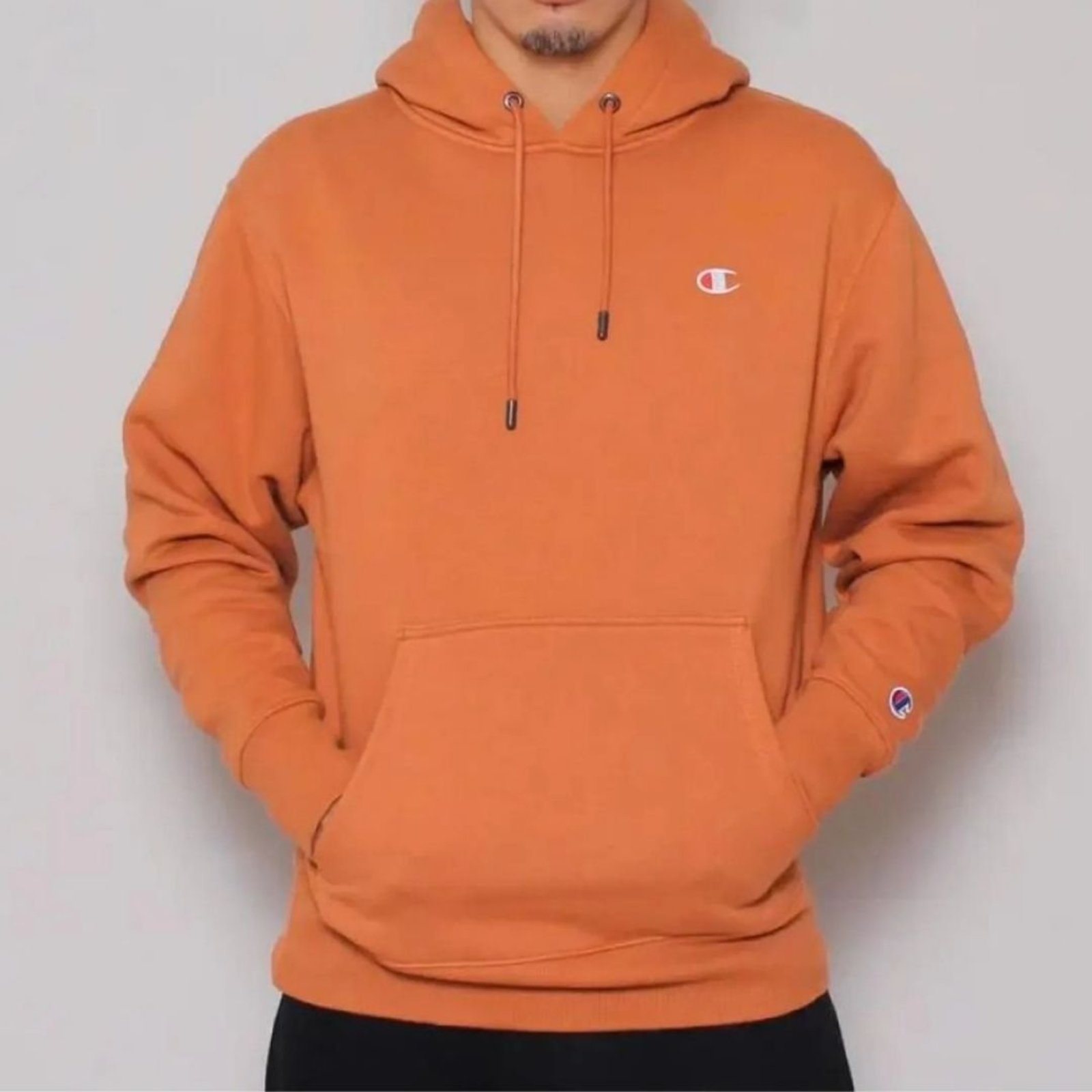 Moletom Canguru Champion Superfleece Logo - ALLGOOD GOLD