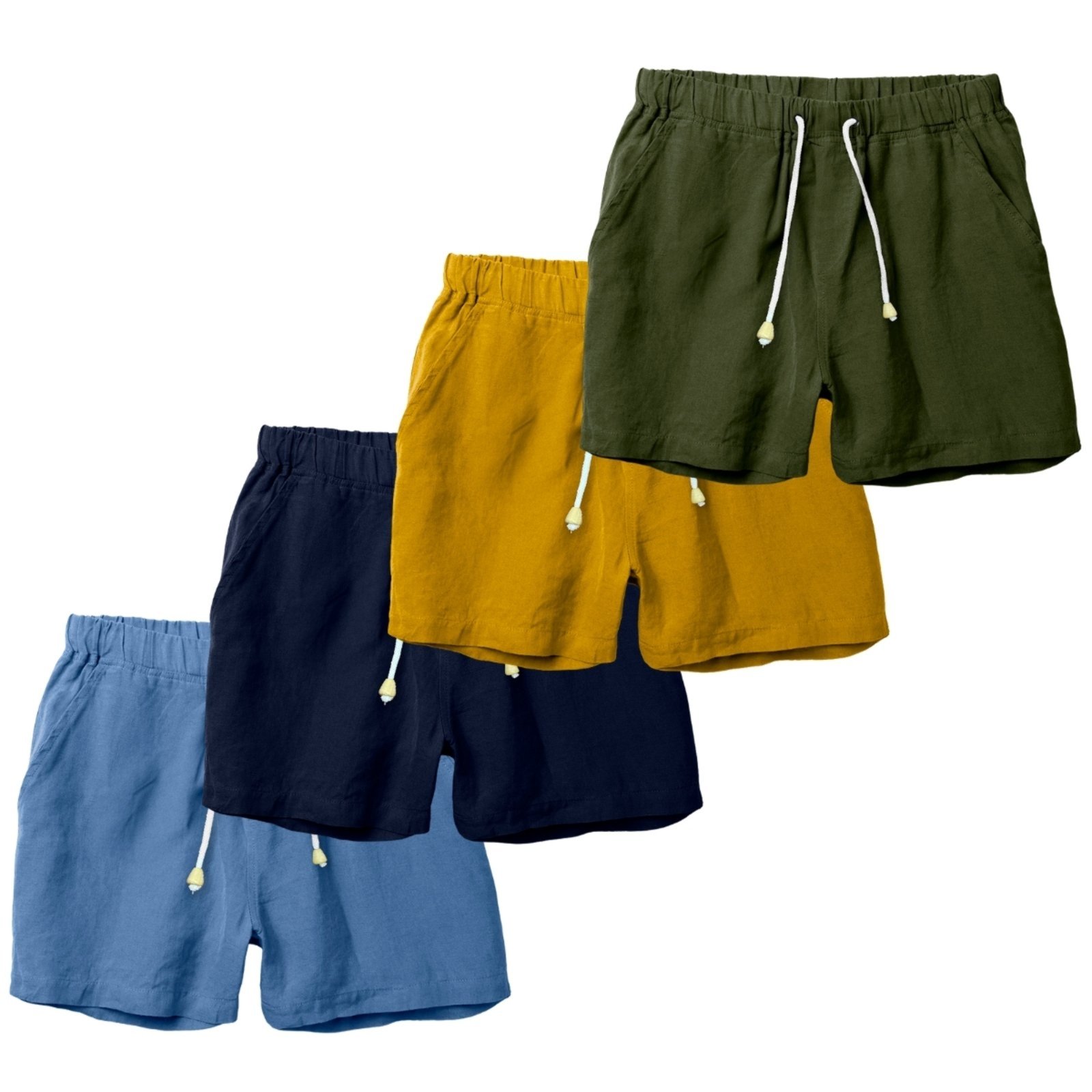Kit 4 Shorts Linho Premium Bermuda Masculina Moda Praia Luxo