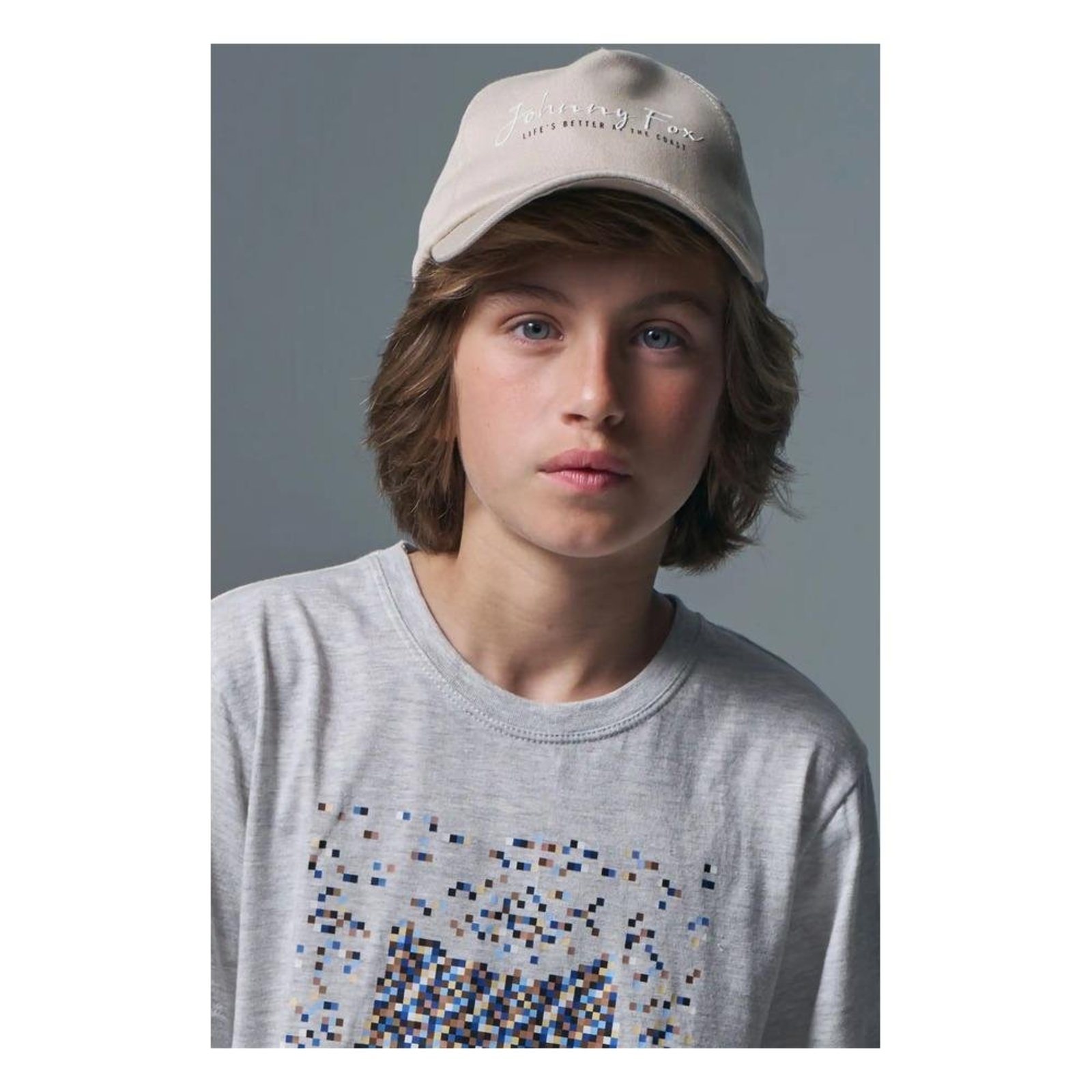 Infantil - Boné Menino Cinza Johnny Fox M Bege