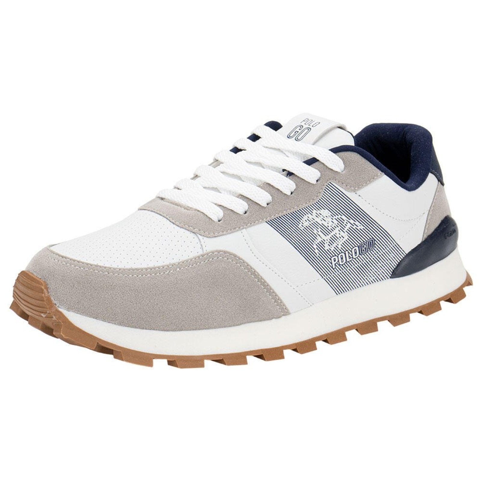 Tênis Masculino Casual Polo Go Go545 6740545 Branco