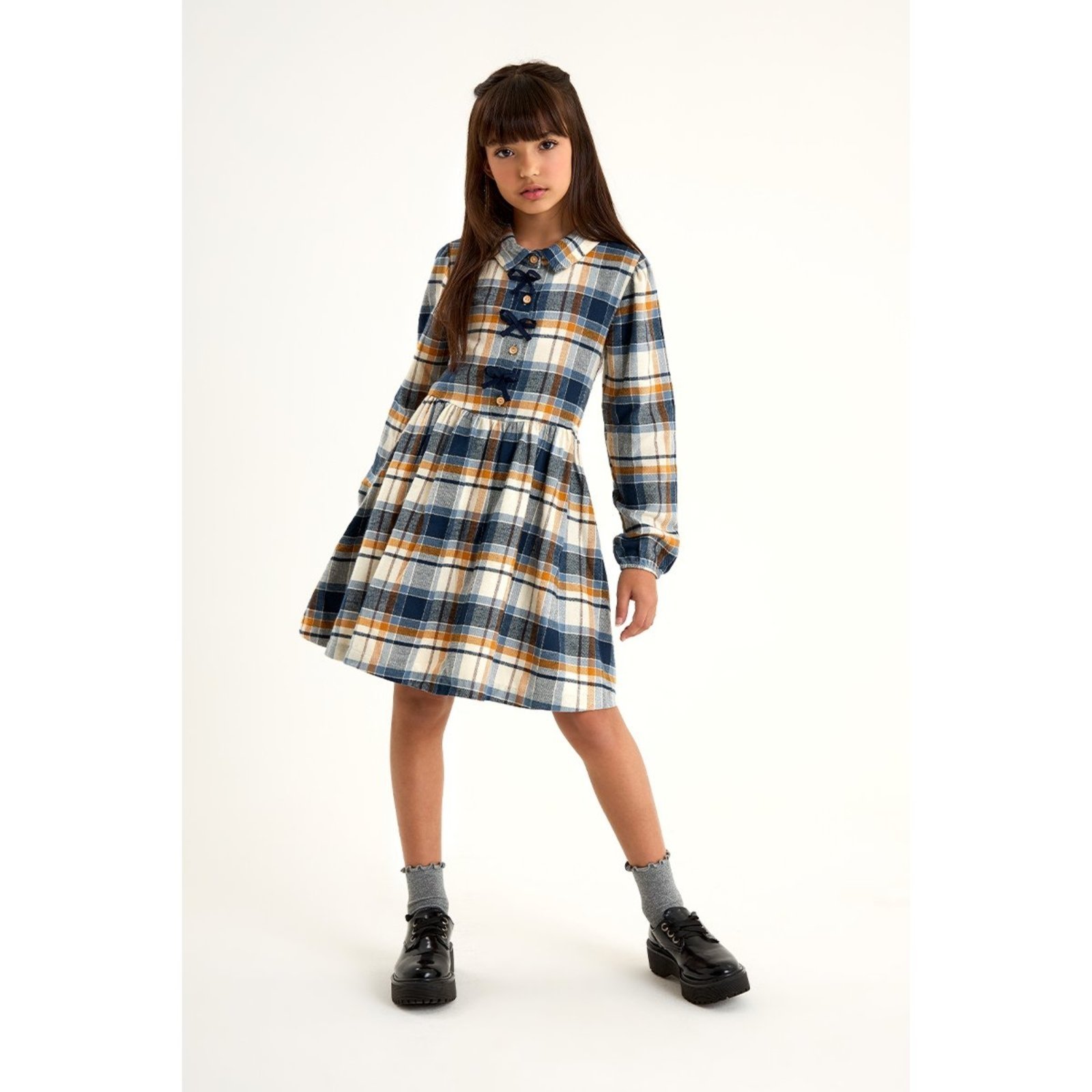 Infantil - Vestido Menina Xadrez