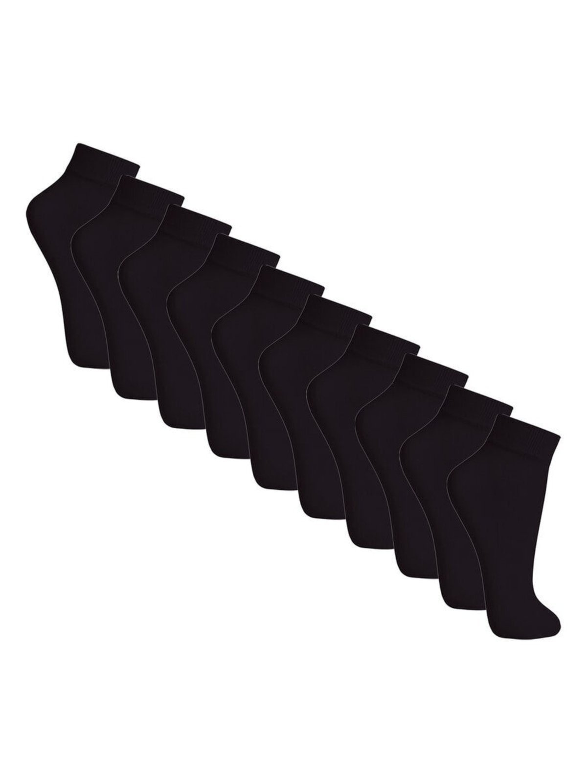 Kit com 10 Meias Soquete Fio 20 Loba 5530-001 Preto