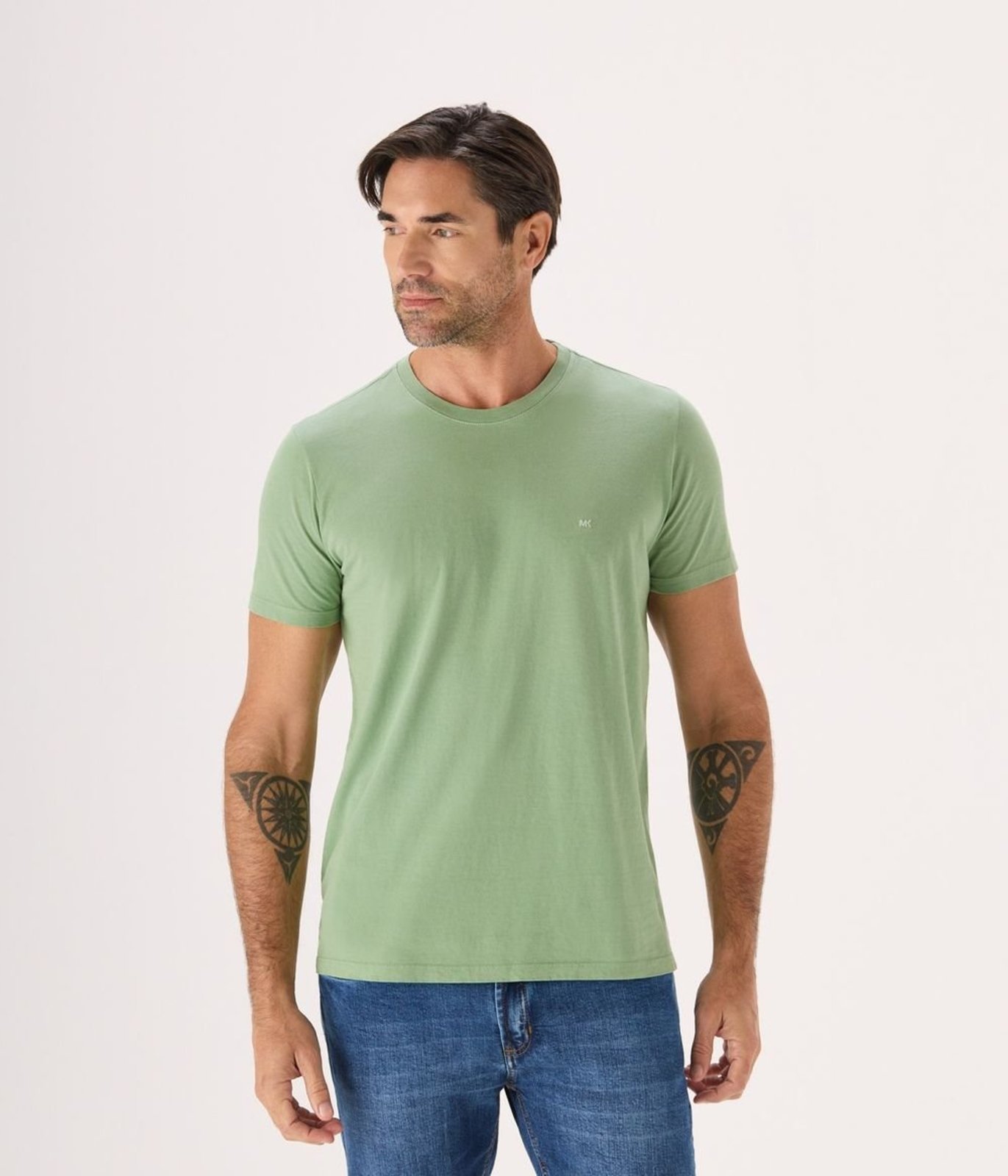 Camiseta Makenji Basica Manga Curta Decote Careca Masculina Vd Fresh
