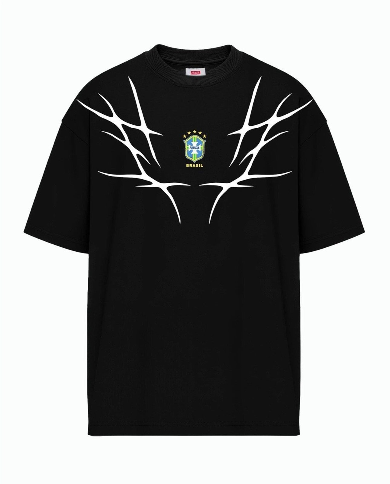 Camiseta Oversized Prison Brasil The king PRETO