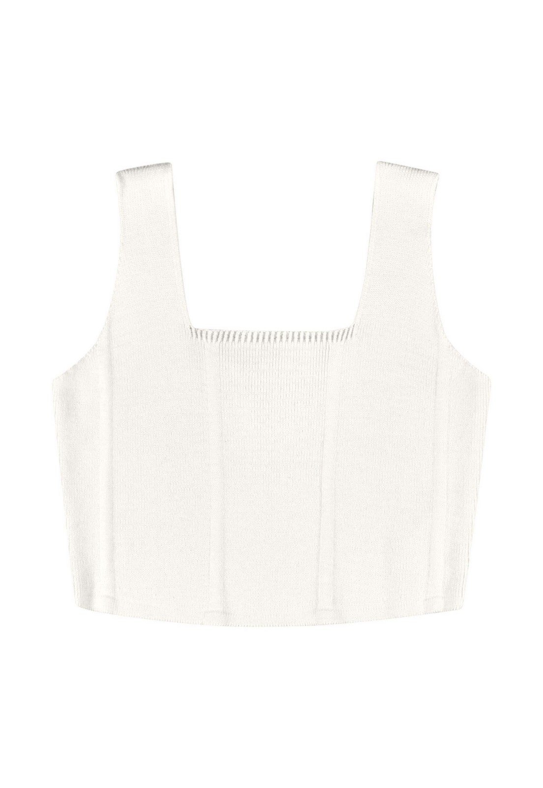 Vista 3 Infantil - Top Corset Juvenil em Tricô Gloss Off-White off-white white Gloss off-white white