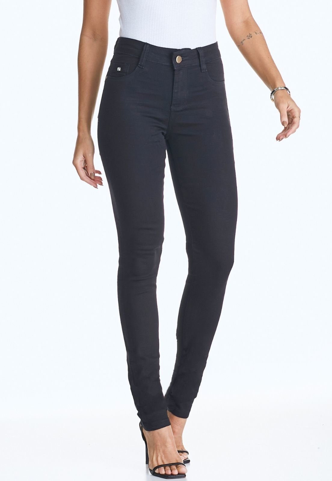 Calça Jeans Feminina HNO Jeans Skinny Preta