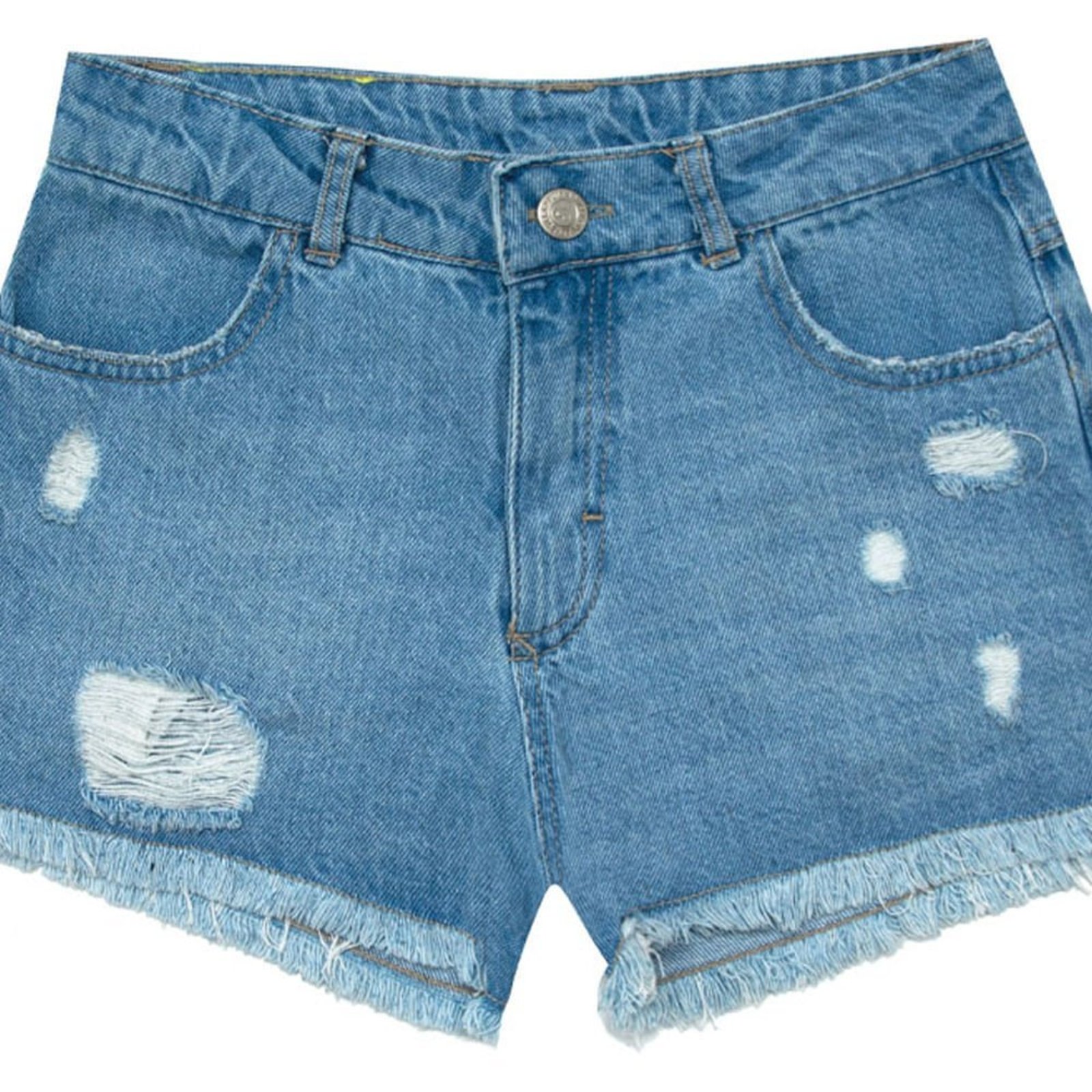 Infantil - Shorts Juvenil Menina - Indigo Medio - 49411-1267 Azul
