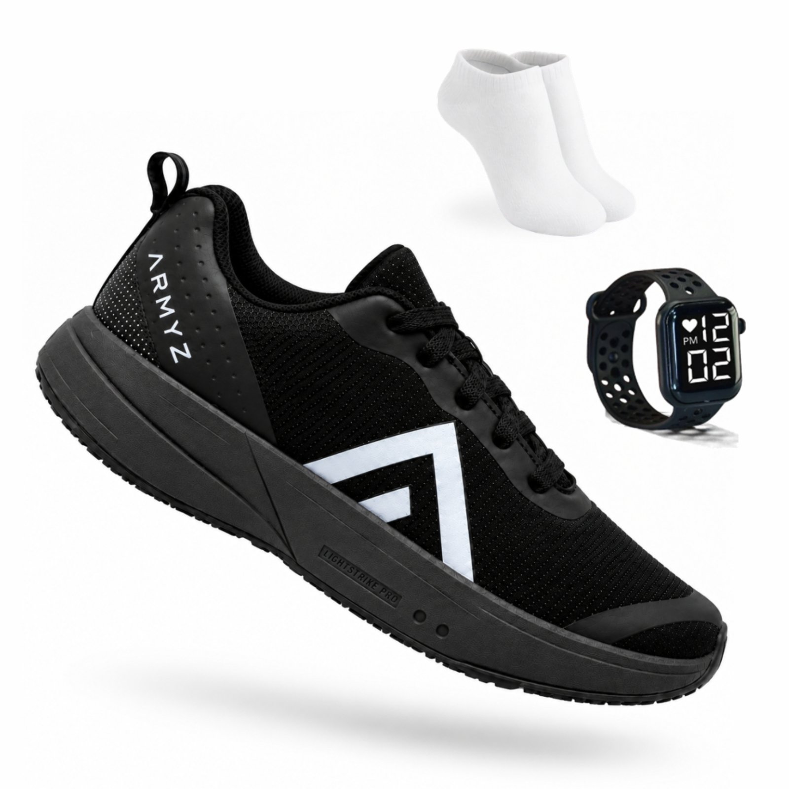 Tênis Masculino Feminino Esportivo para Treino Academia Caminhada e Dia a Dia+Relógio E Um Par De Meia
