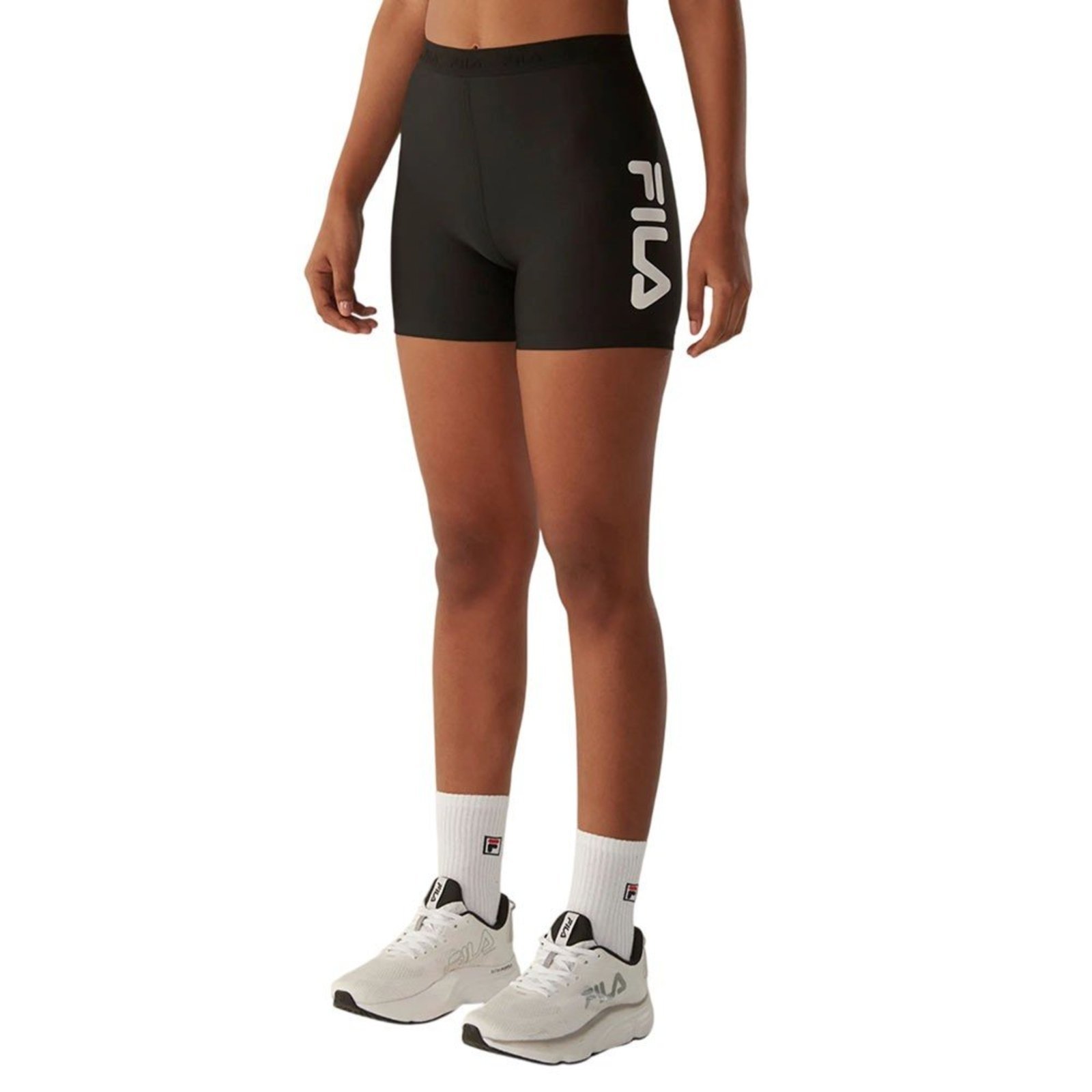 Shorts Fila Train Elastic V Preto Feminino Fila Preto