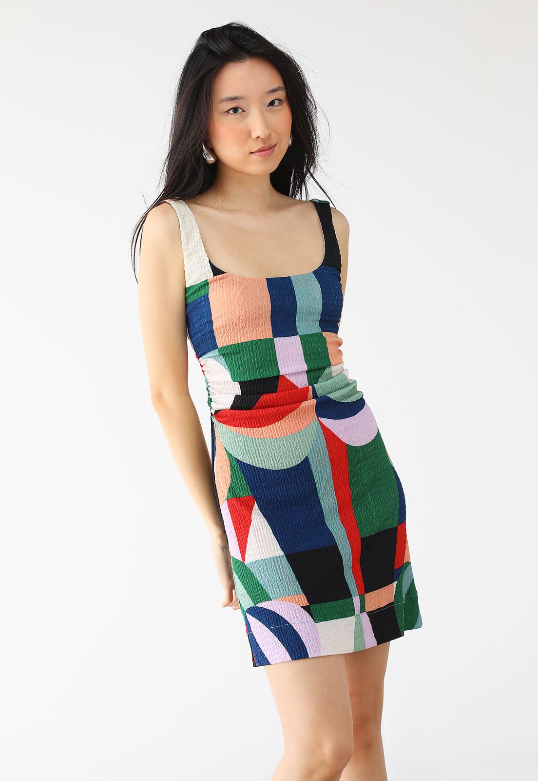 Vestido Feminino FARM Geométrico Multicolorido