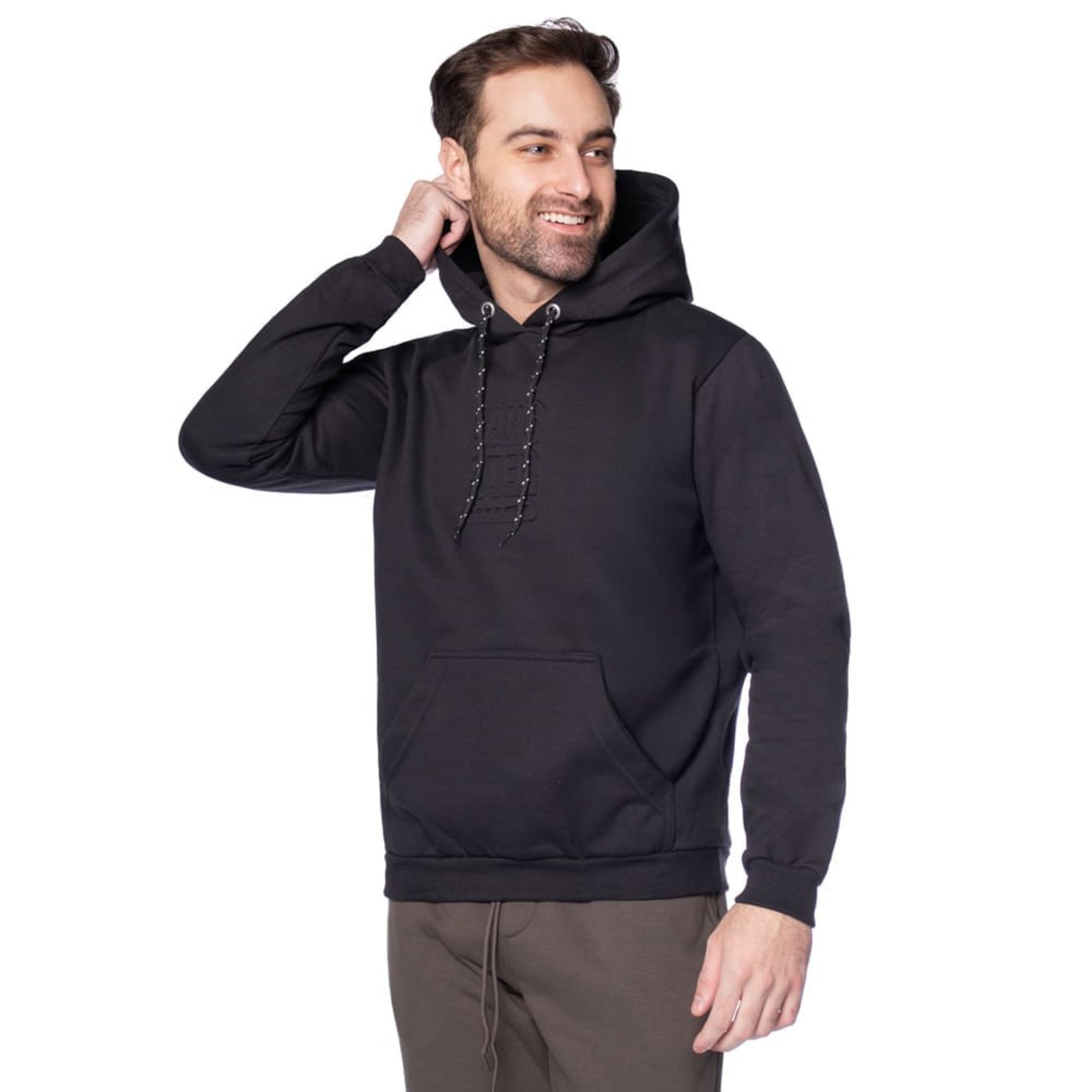 Moletom Masculino Gangster Capuz Streetwear Preto